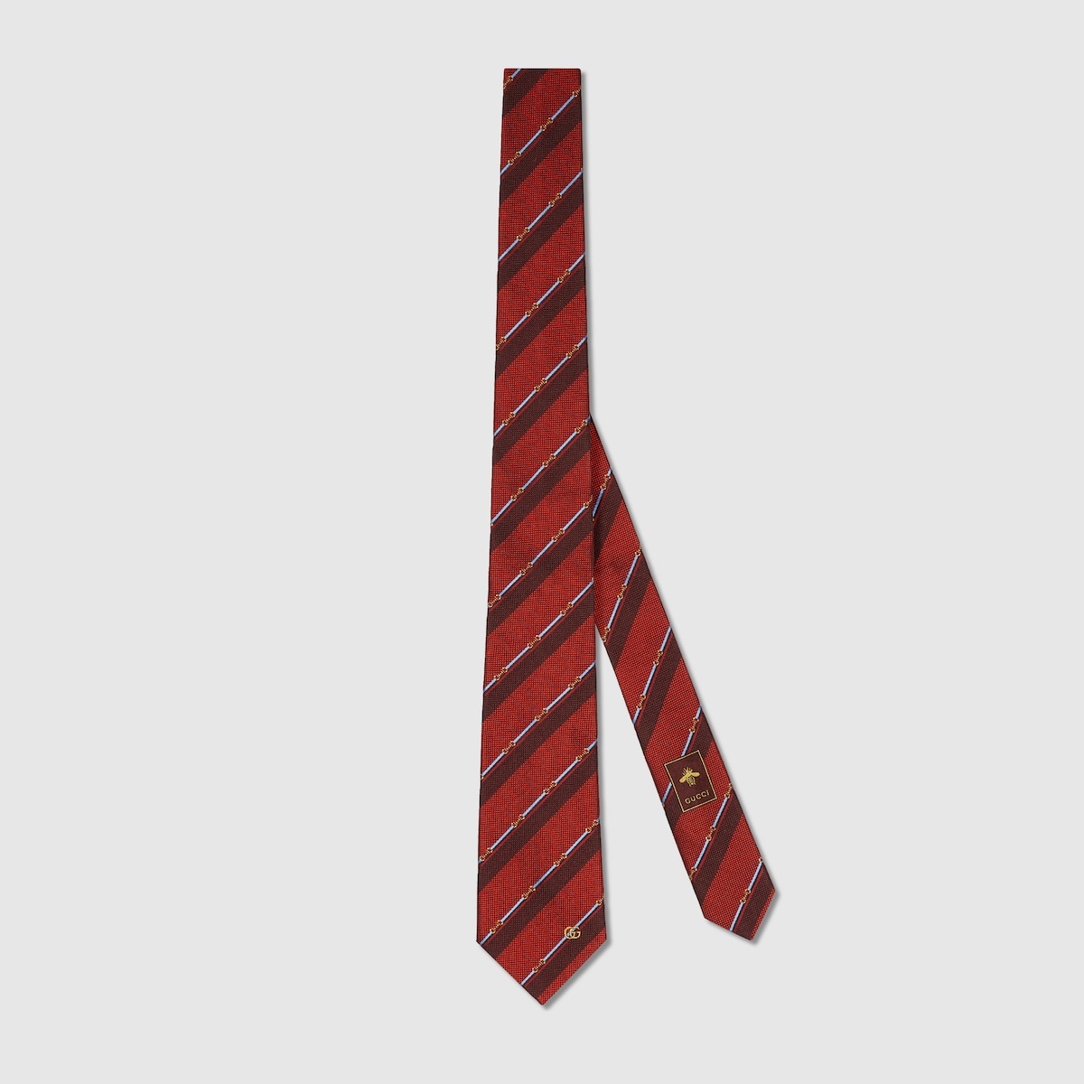 Horsebit silk jacquard tie - 1
