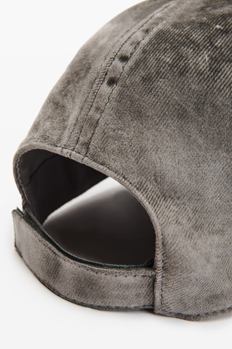 3D Logo-Embroidered Flocked Denim Cap 5