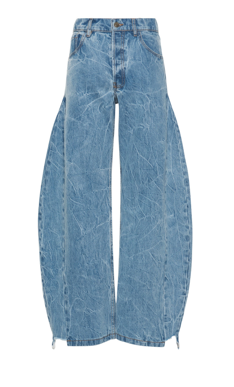 DENIM JEANS WITH INSERTS INDIGO ACID WASH 7