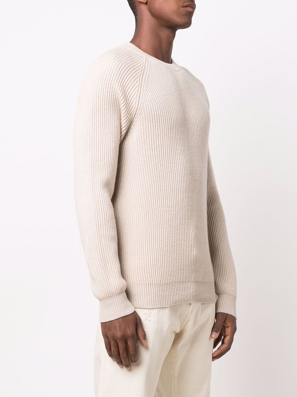 ribbed-knit cashmere jumper - 3