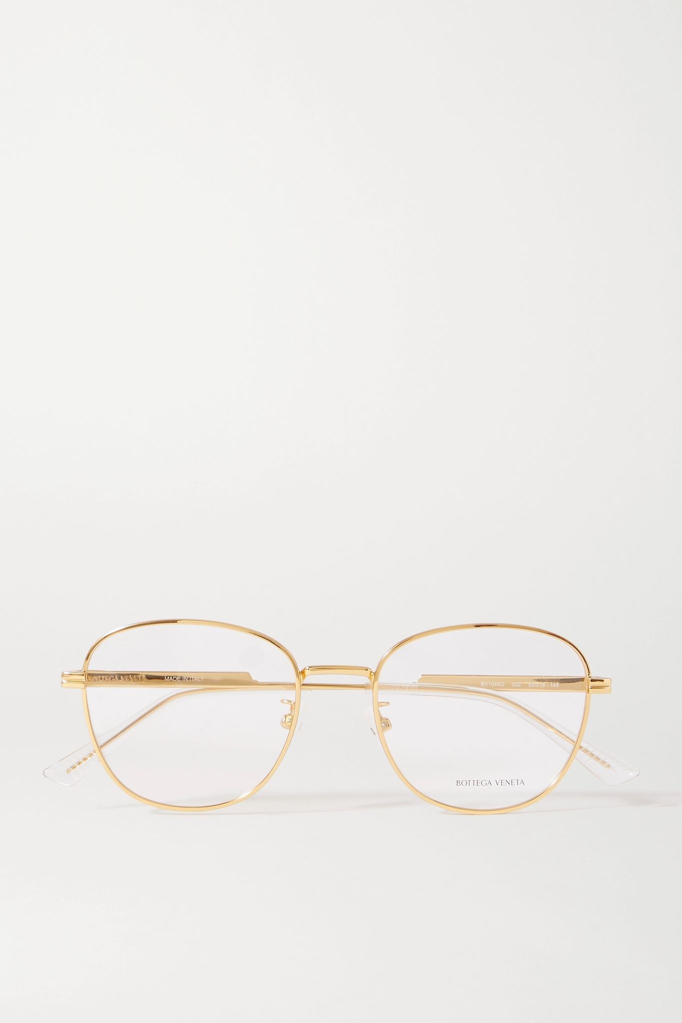 Round-frame gold-tone and acetate optical glasses - 1