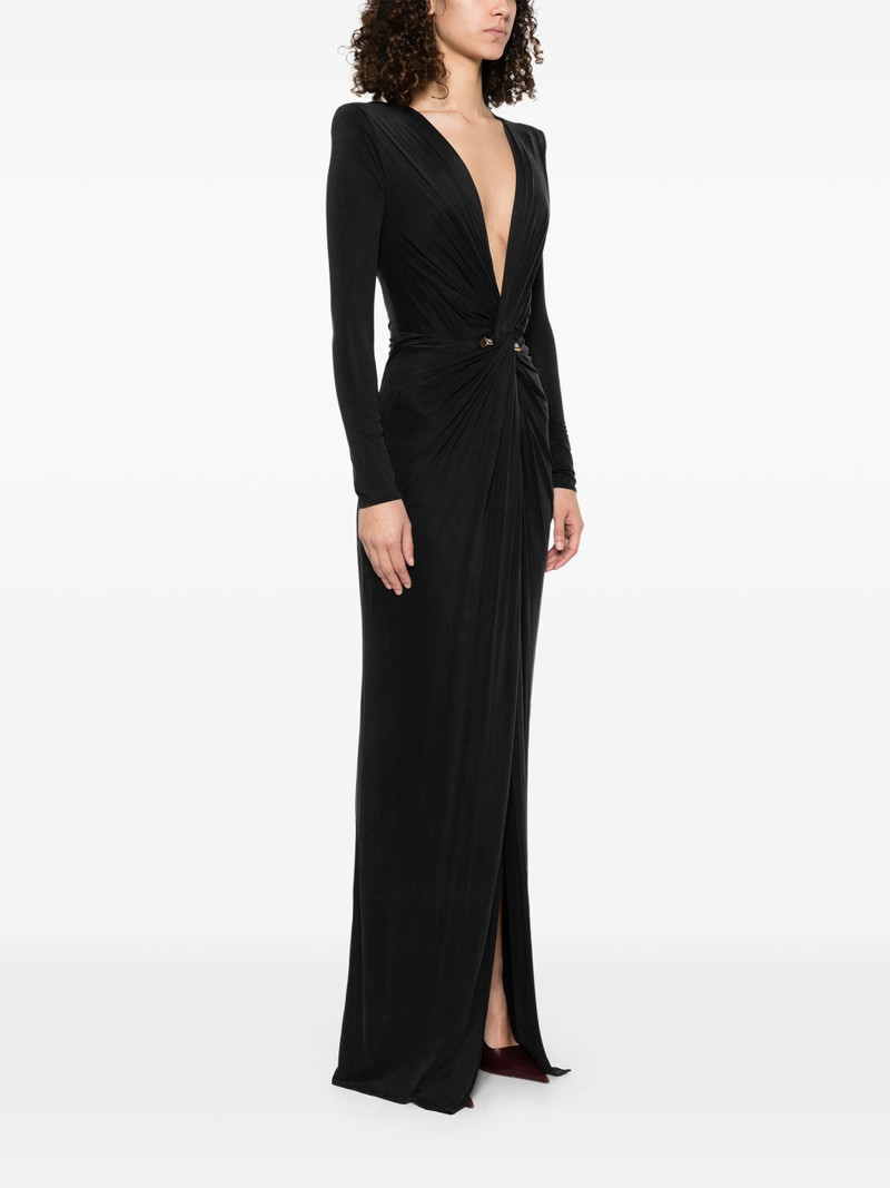 Elisabetta Franchi Piercing-detail Jersey Gown 3