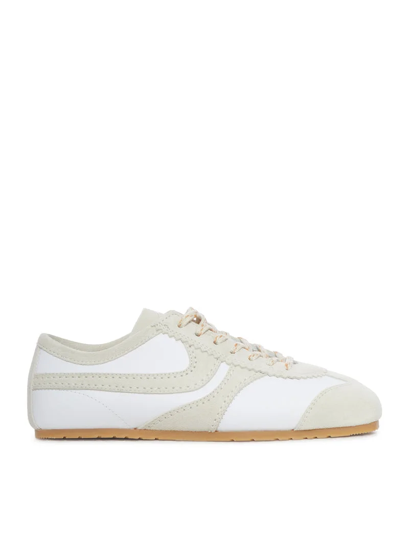 Dries Van Noten Women Two-Tone Leather And Suede Sneakers - 1