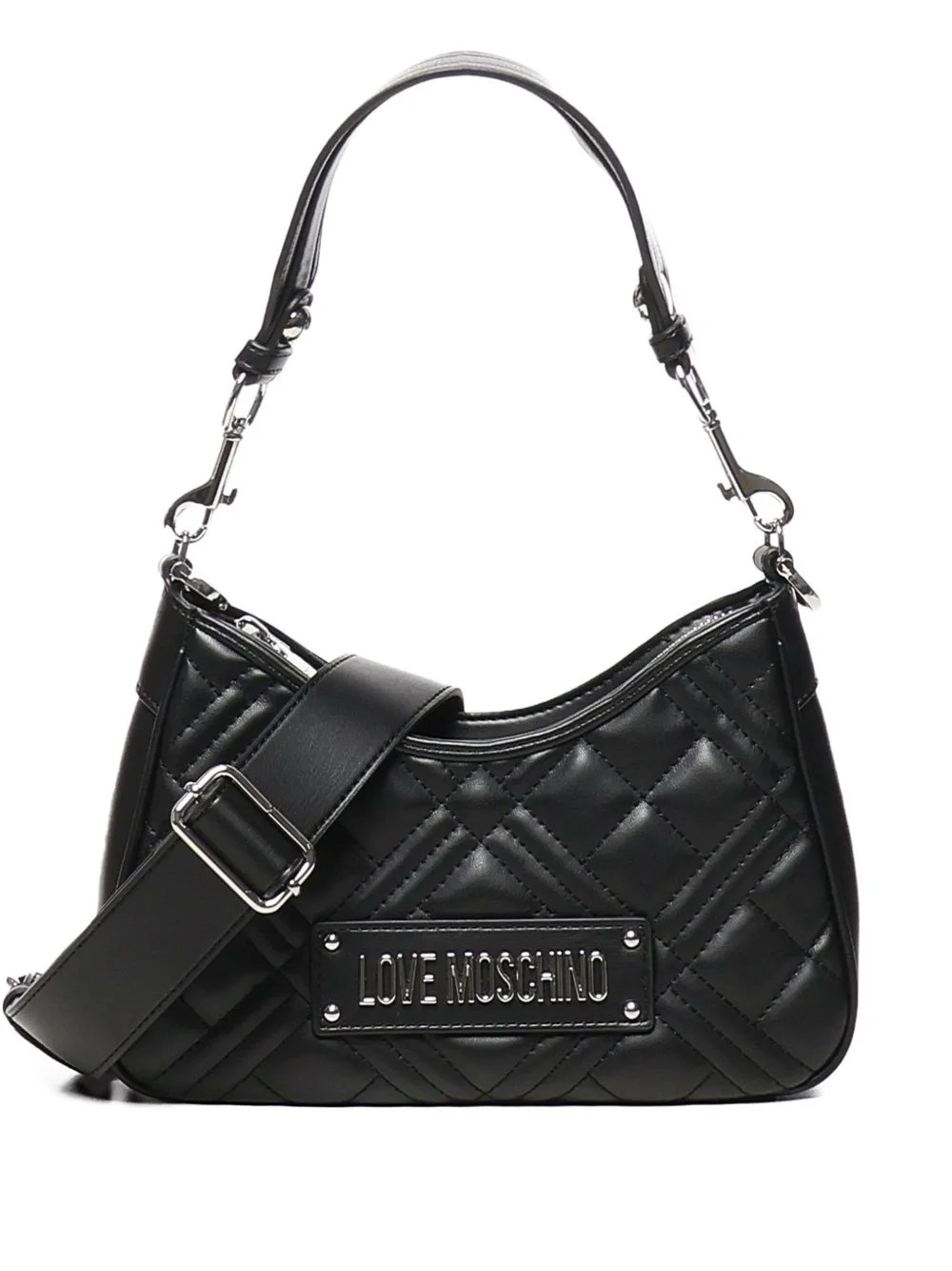 quilted logo shoulder bag - 1