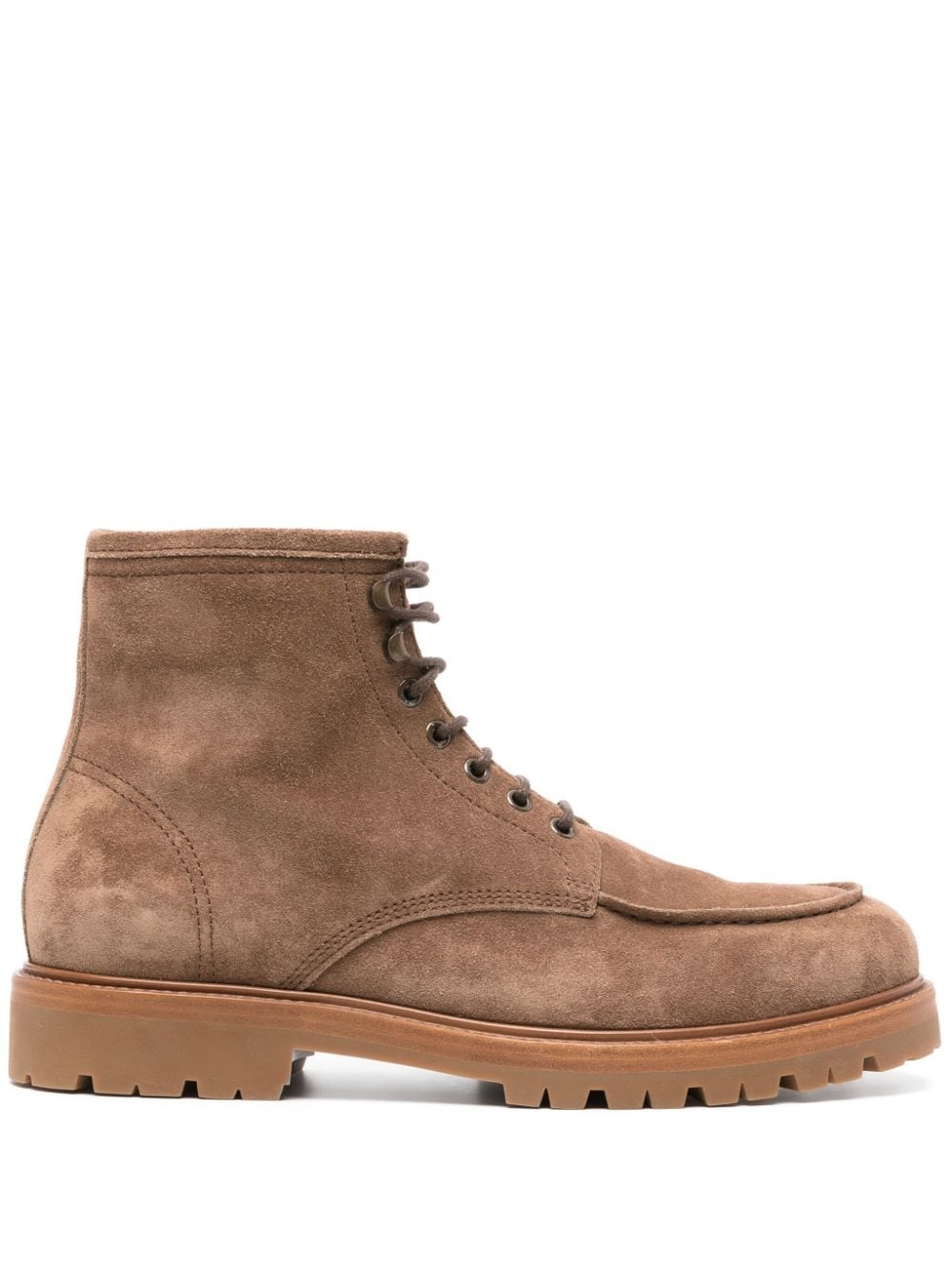 suede lace-up ankle boots - 1