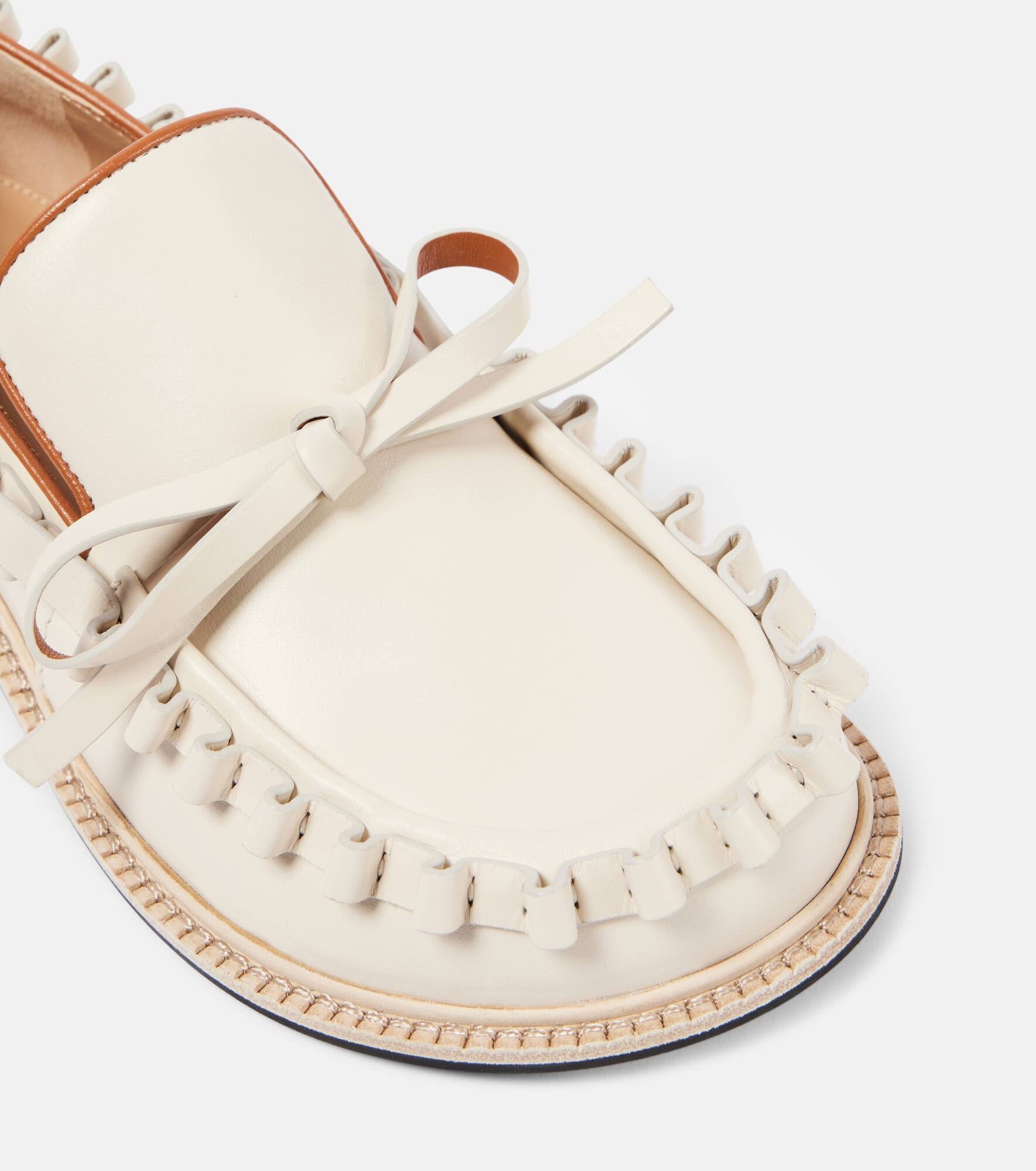 Ruffled leather moccasins - 5