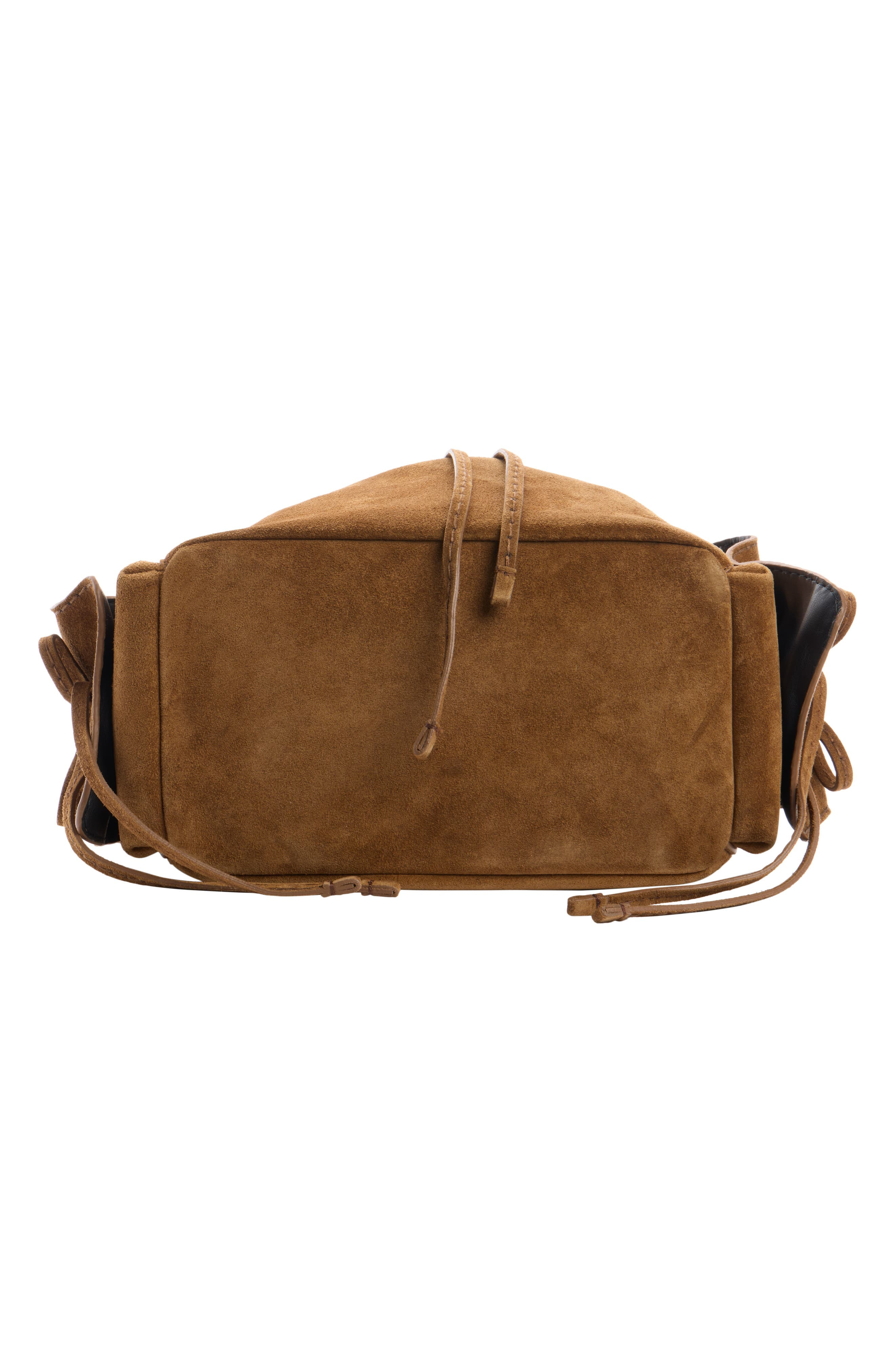 Acne Studios Multipocket Suede Bucket Bag in Cognac Brown at Nordstrom - 5