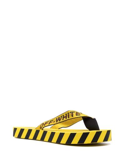 Off-White logo print flip flops outlook