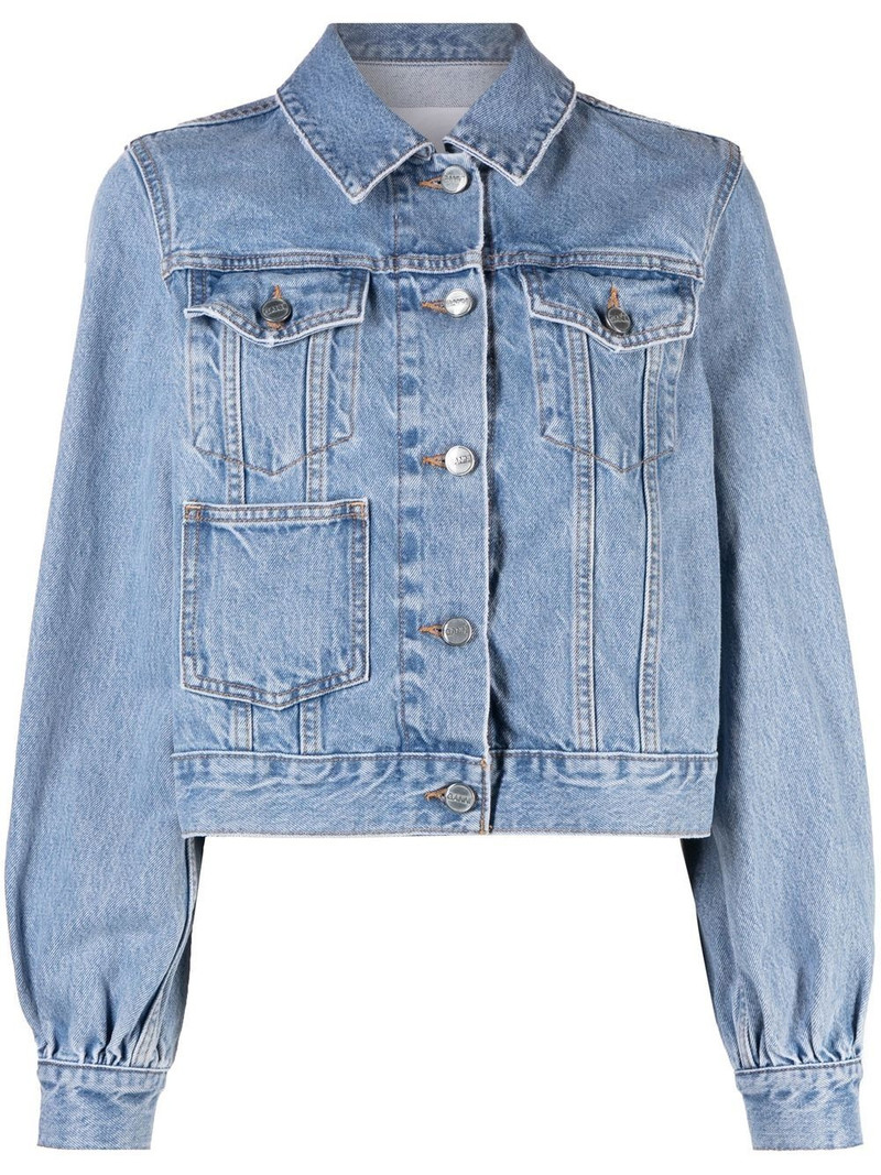 puff-sleeve denim jacket 1
