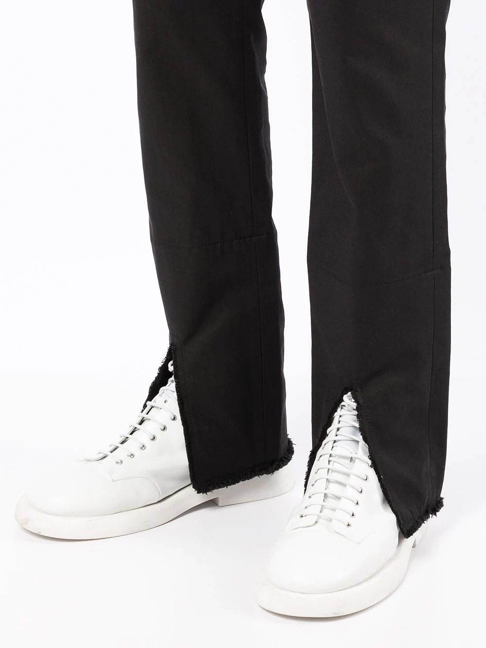 split fray-trim trousers - 6