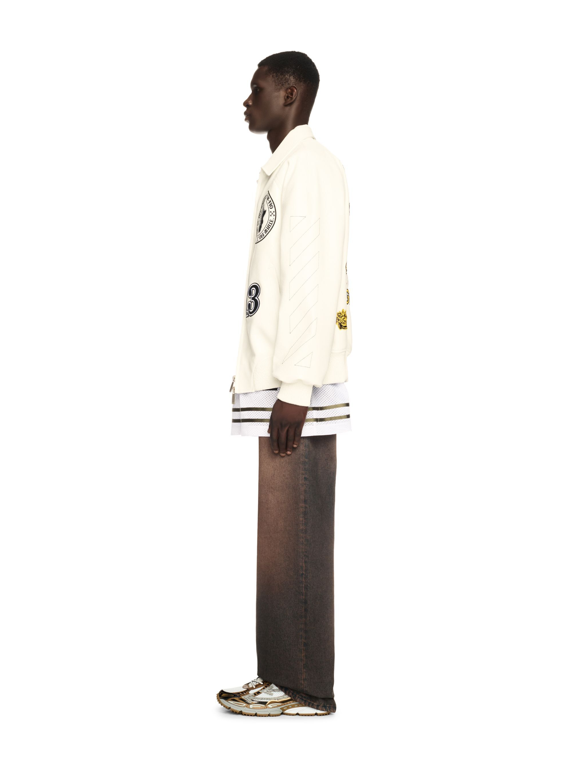 Rhino Leather Raglan Varsity Jacket - 3