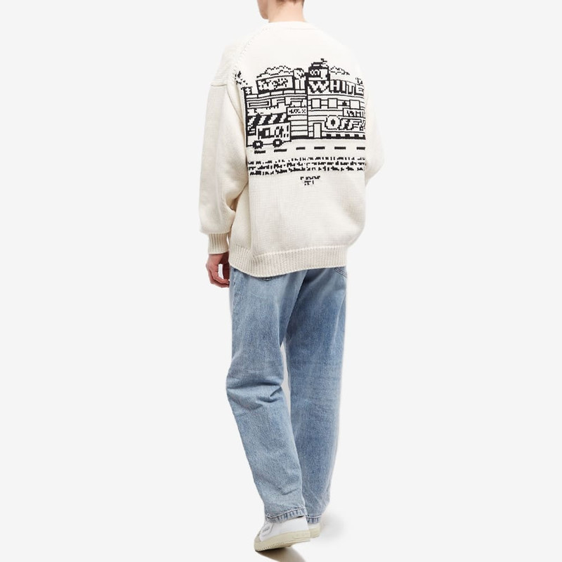 Off-White Off-White Graffiti Zine Chunky Crew Neck Knit outlook