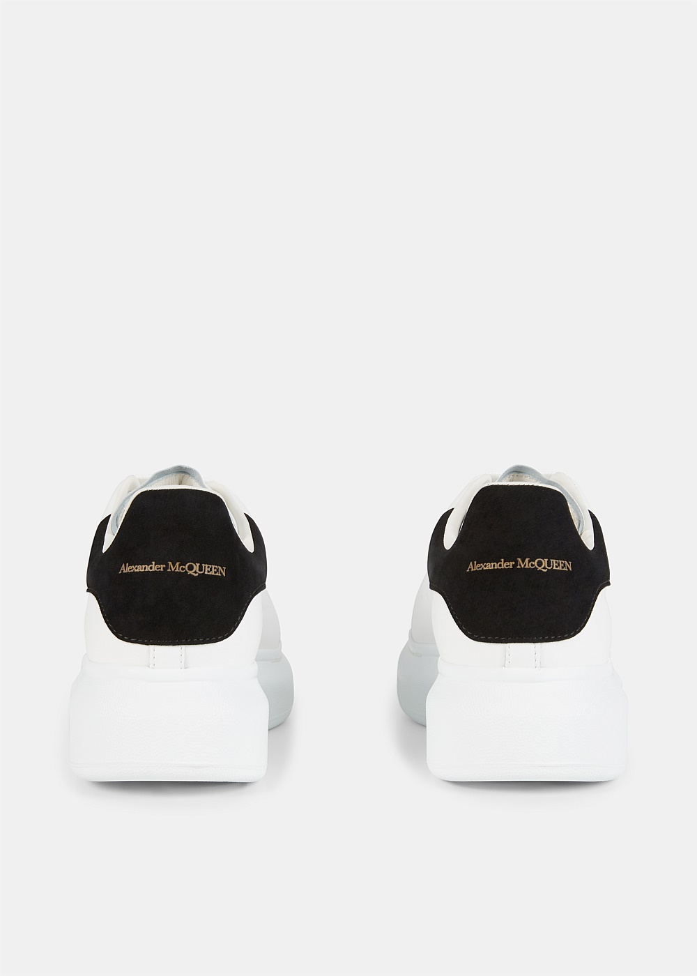 White & Black Oversized Platform Sneakers - 4