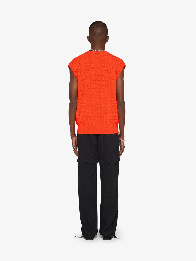 SLEEVELESS SWEATER IN 4G JACQUARD 4