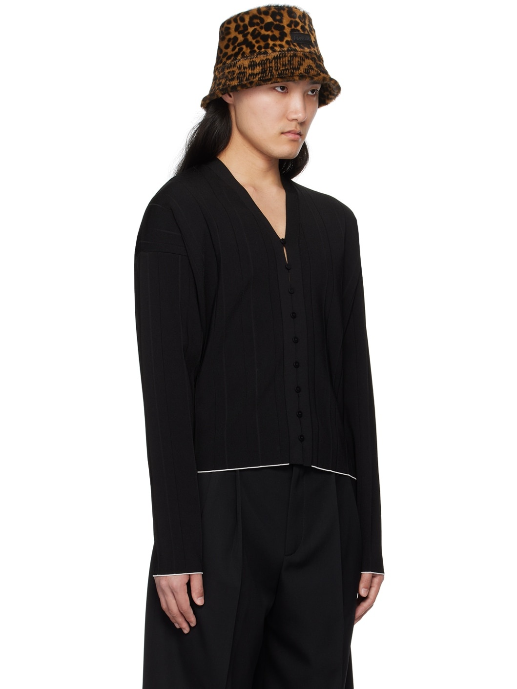 Black Les Sculptures 'Le cardigan plissé' Cardigan - 2