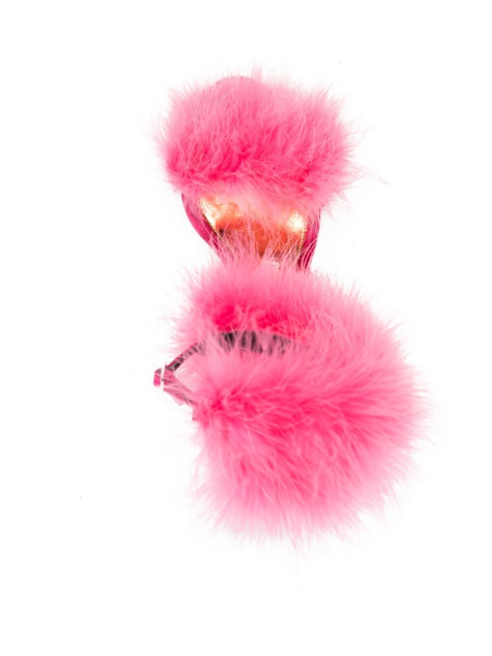 feather-detail open-toe sandals - 4