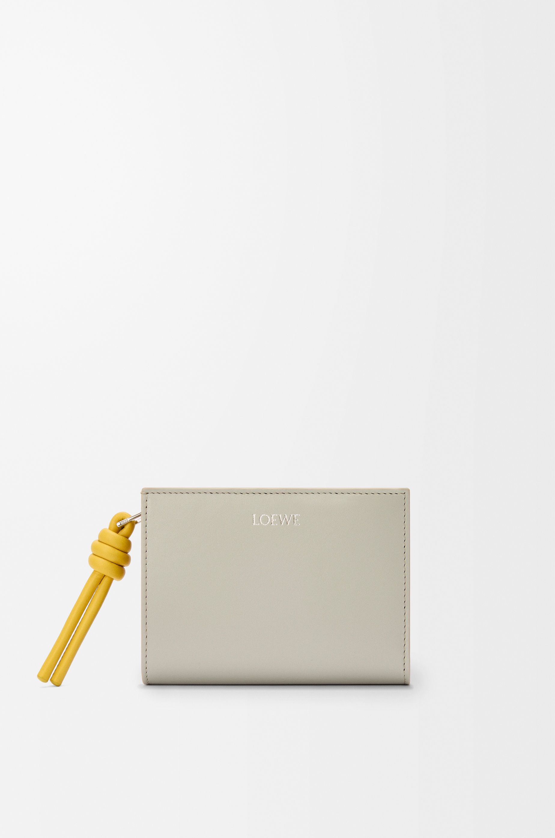 Knot compact wallet in shiny nappa calfskin - 1