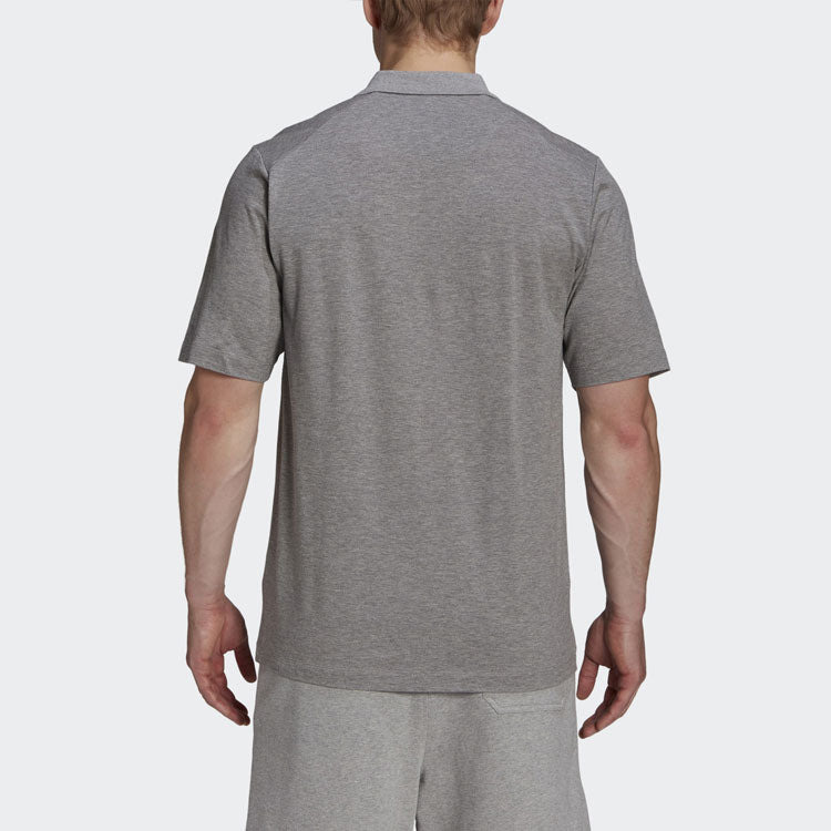 Men's Y-3 SS21 Loose Short Sleeve Polo Shirt Gray GV4250 - 3