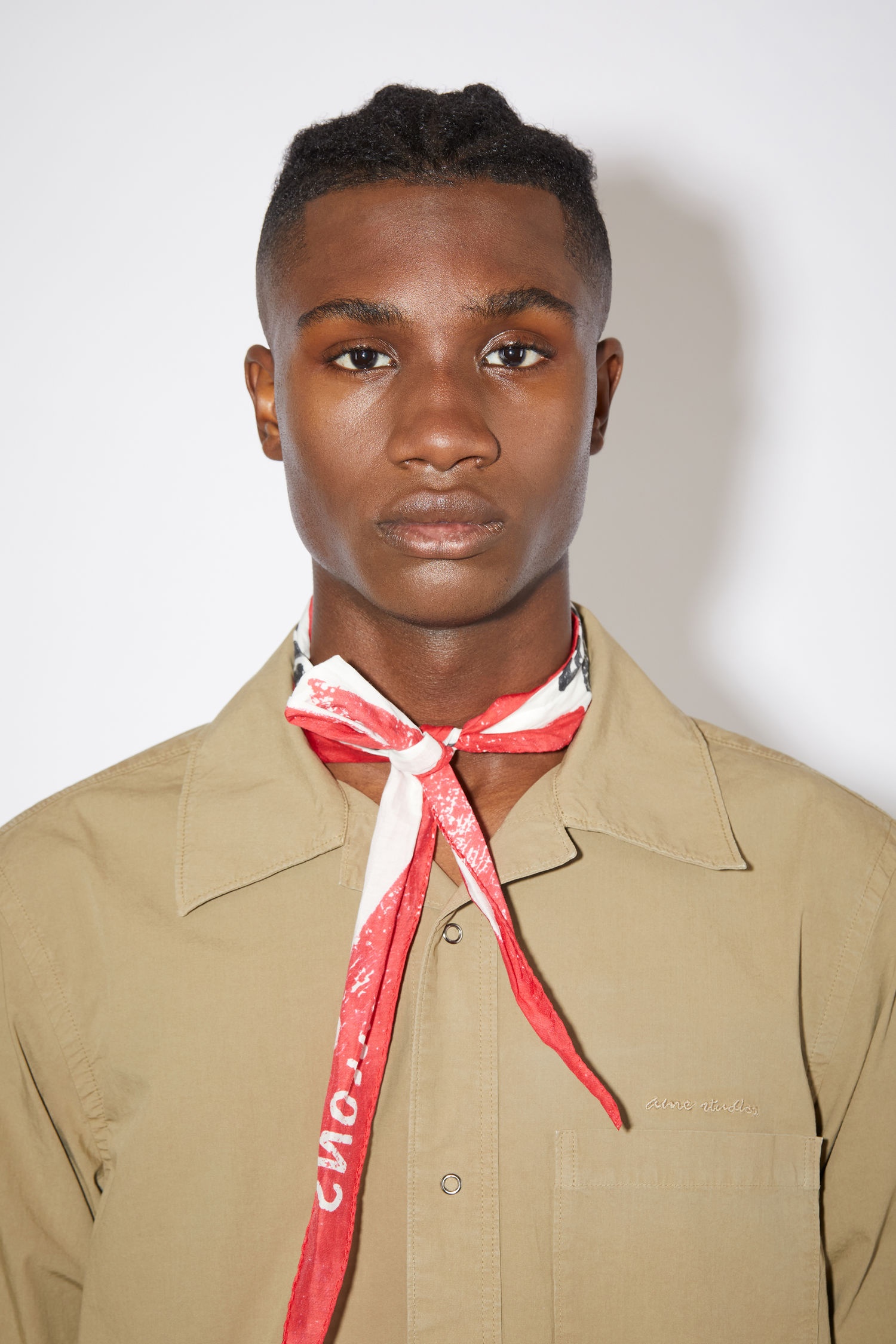 Boxy cropped shirt - Mushroom beige - 6