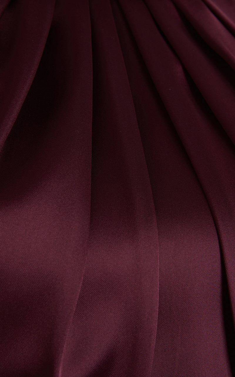 High Neck Satin Maxi Dress purple 4