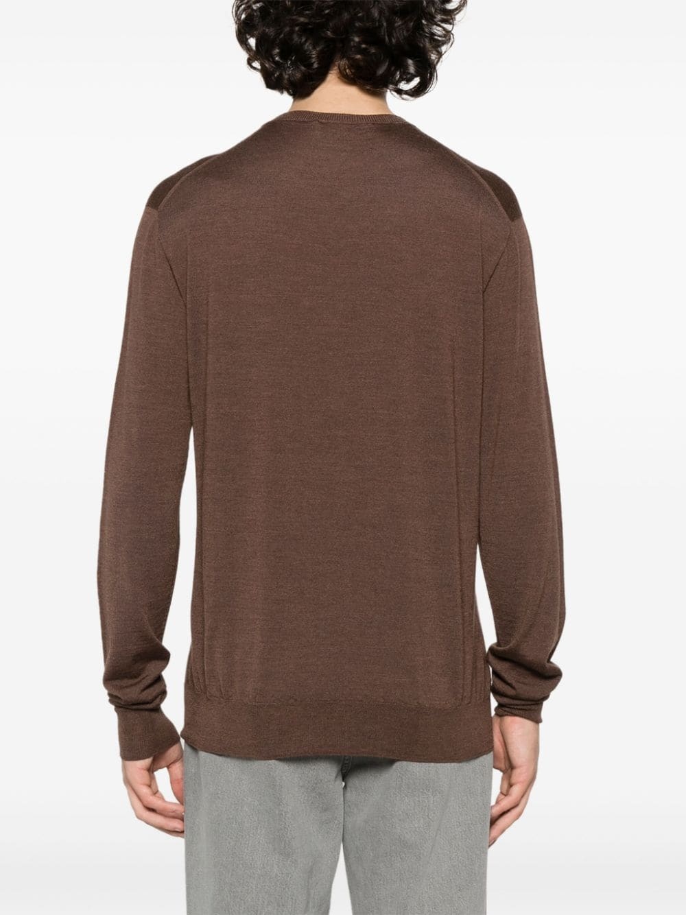 crew neck wool-blend jumper - 4