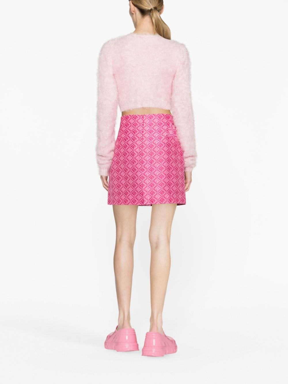 knitted cropped sweater - 4