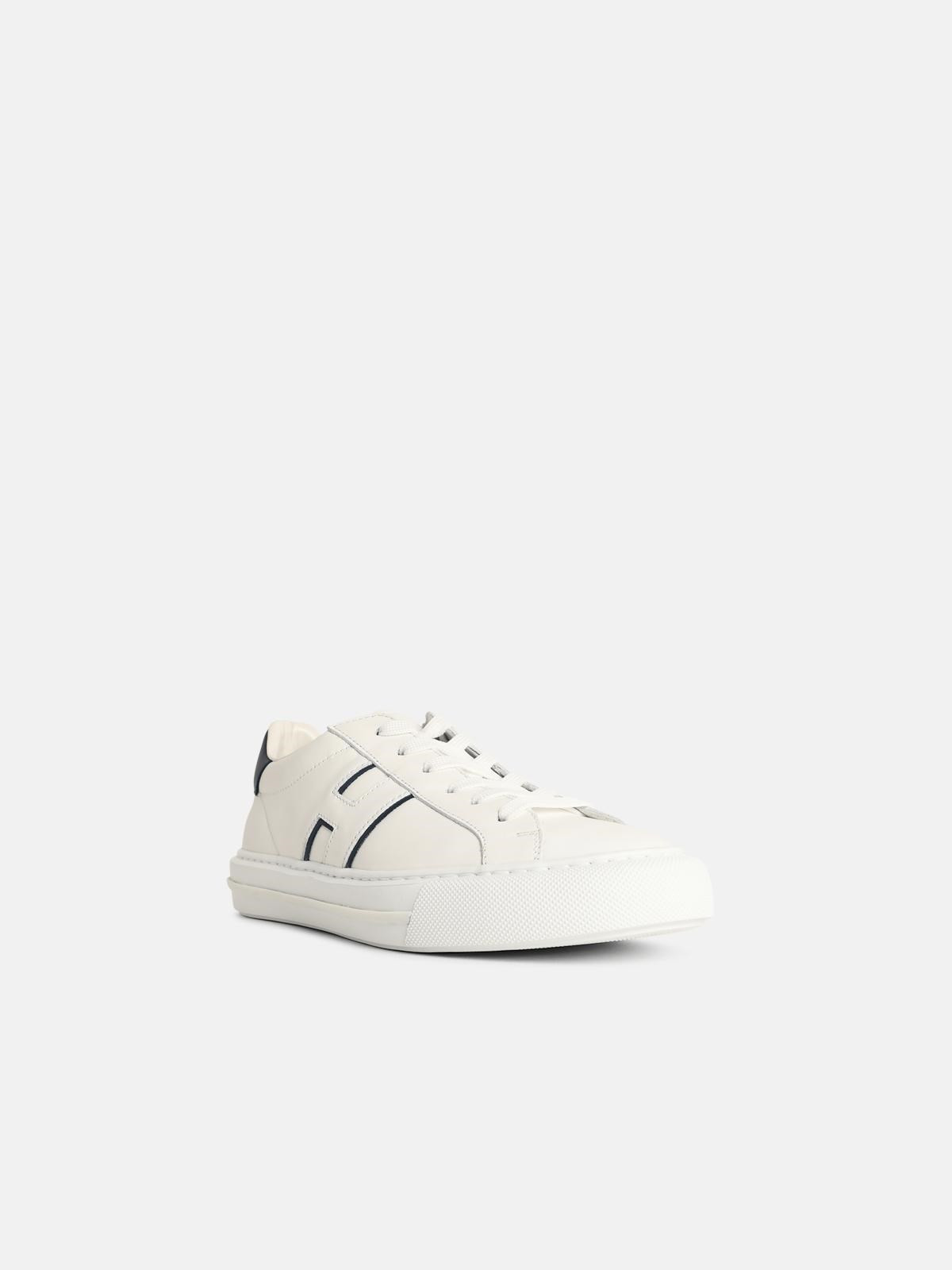 'H691' WHITE LEATHER SNEAKERS - 2