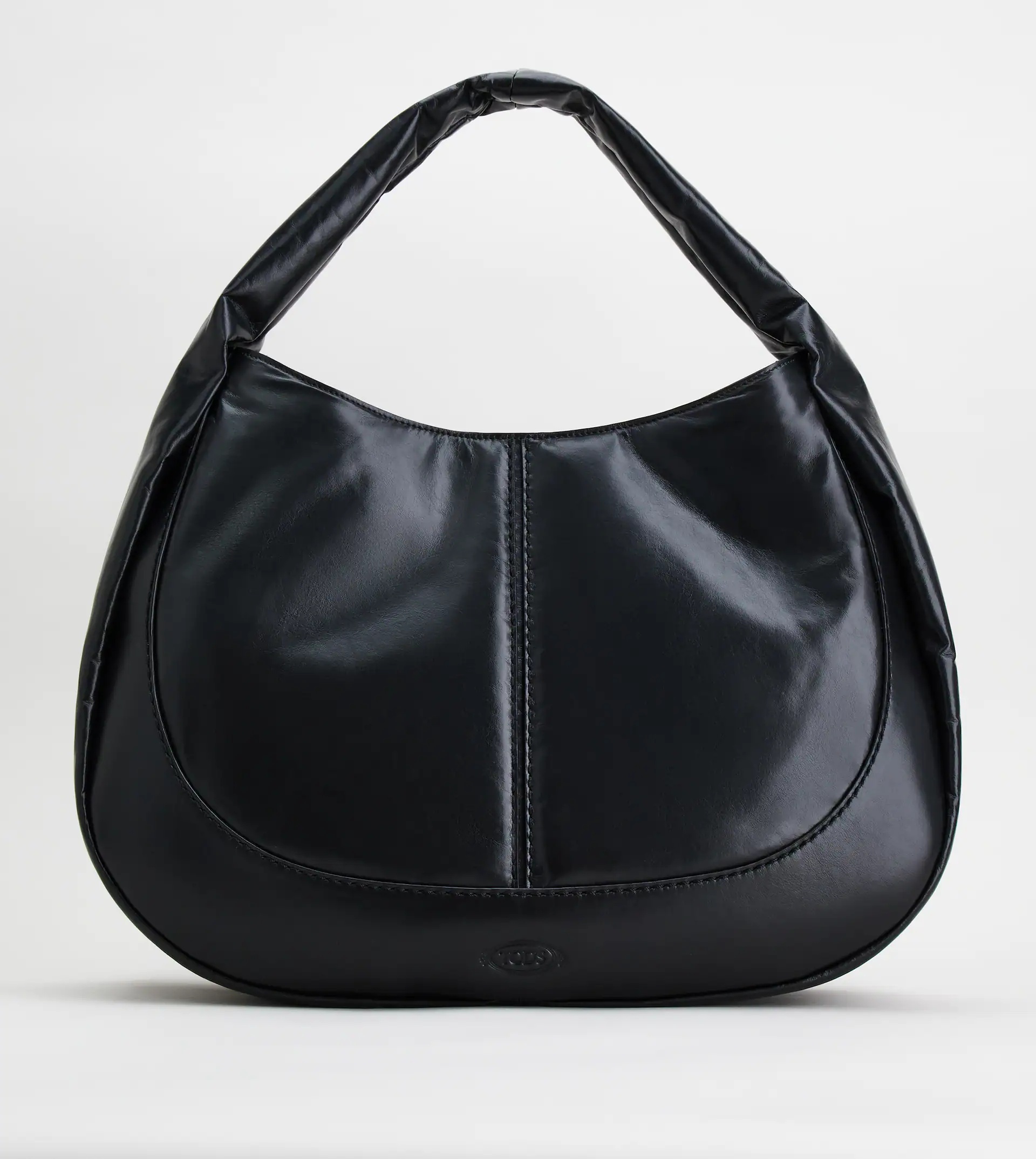 TOD'S SHIRT HOBO BAG  LARGE - BLACK - 1