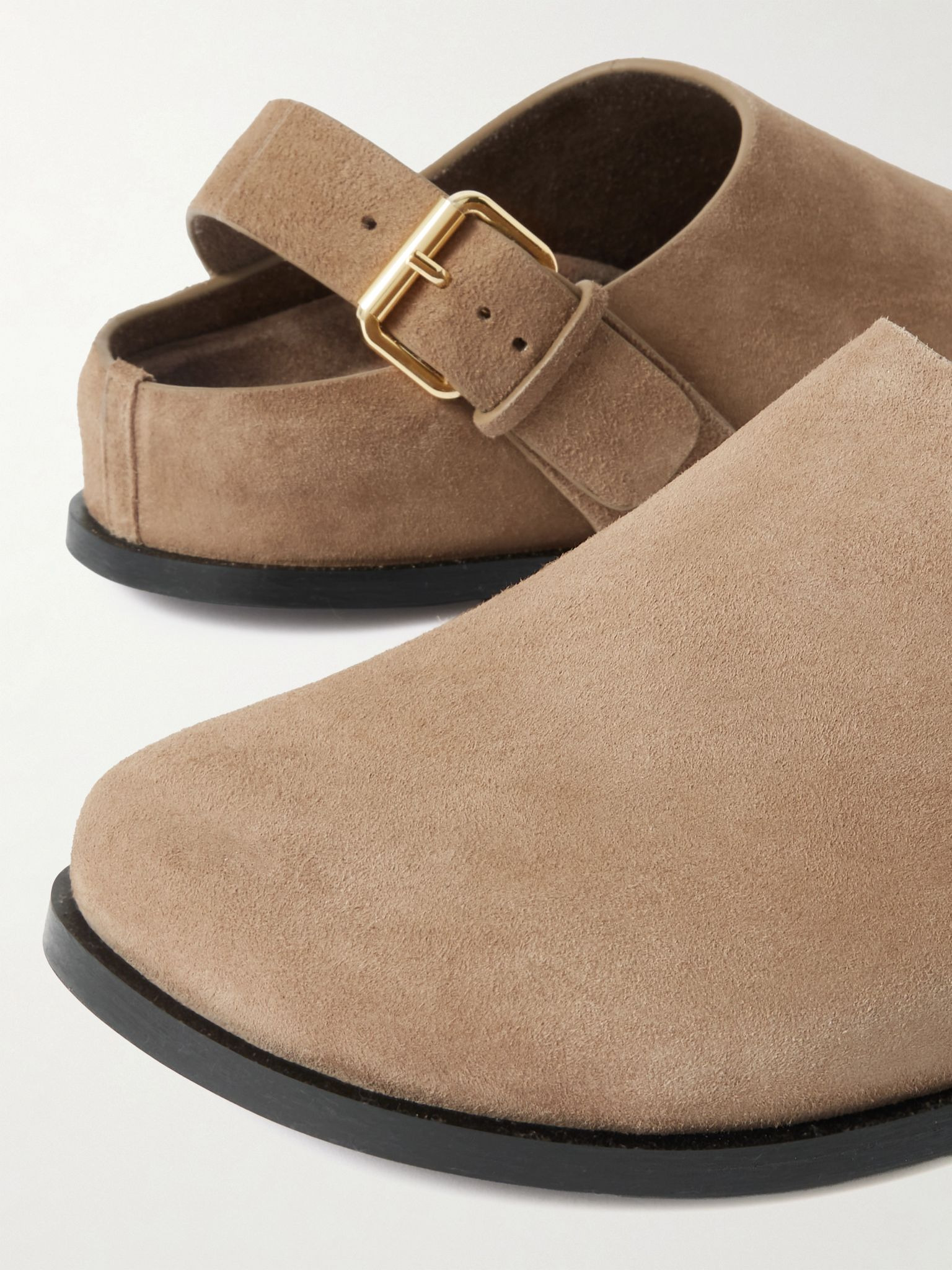 Louis suede slingback clogs Taupe - 4