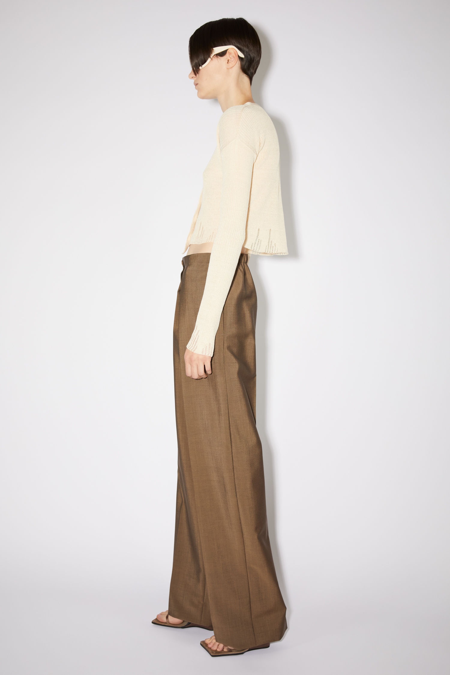 Tailored trousers - Almond brown - 4