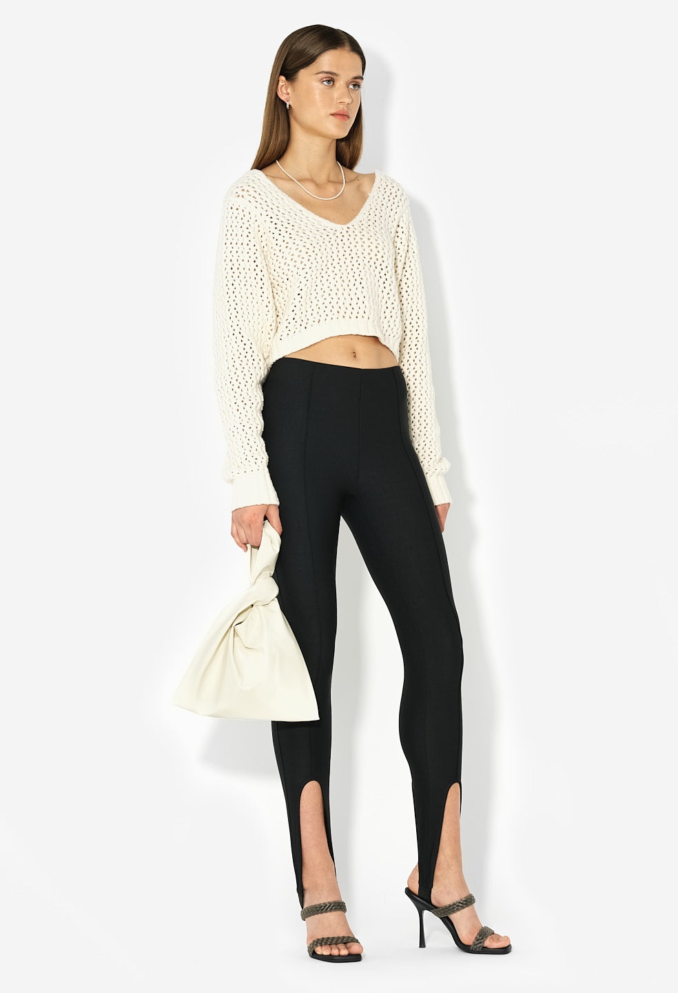 FOAM BOUCLE CROPPED SWEATER - 4