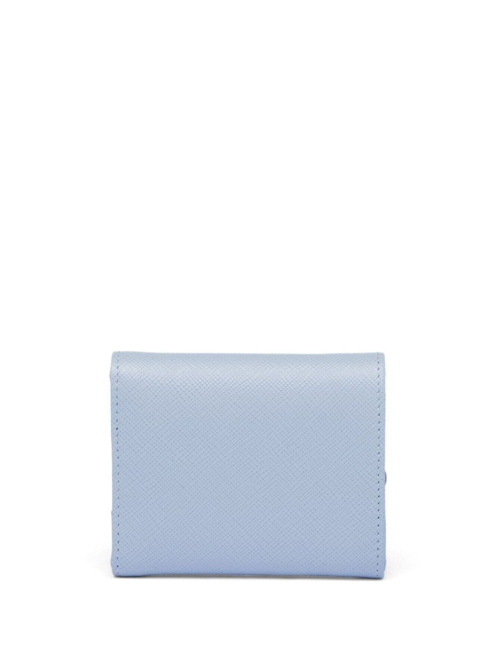 triangle-logo Saffiano leather wallet - 2