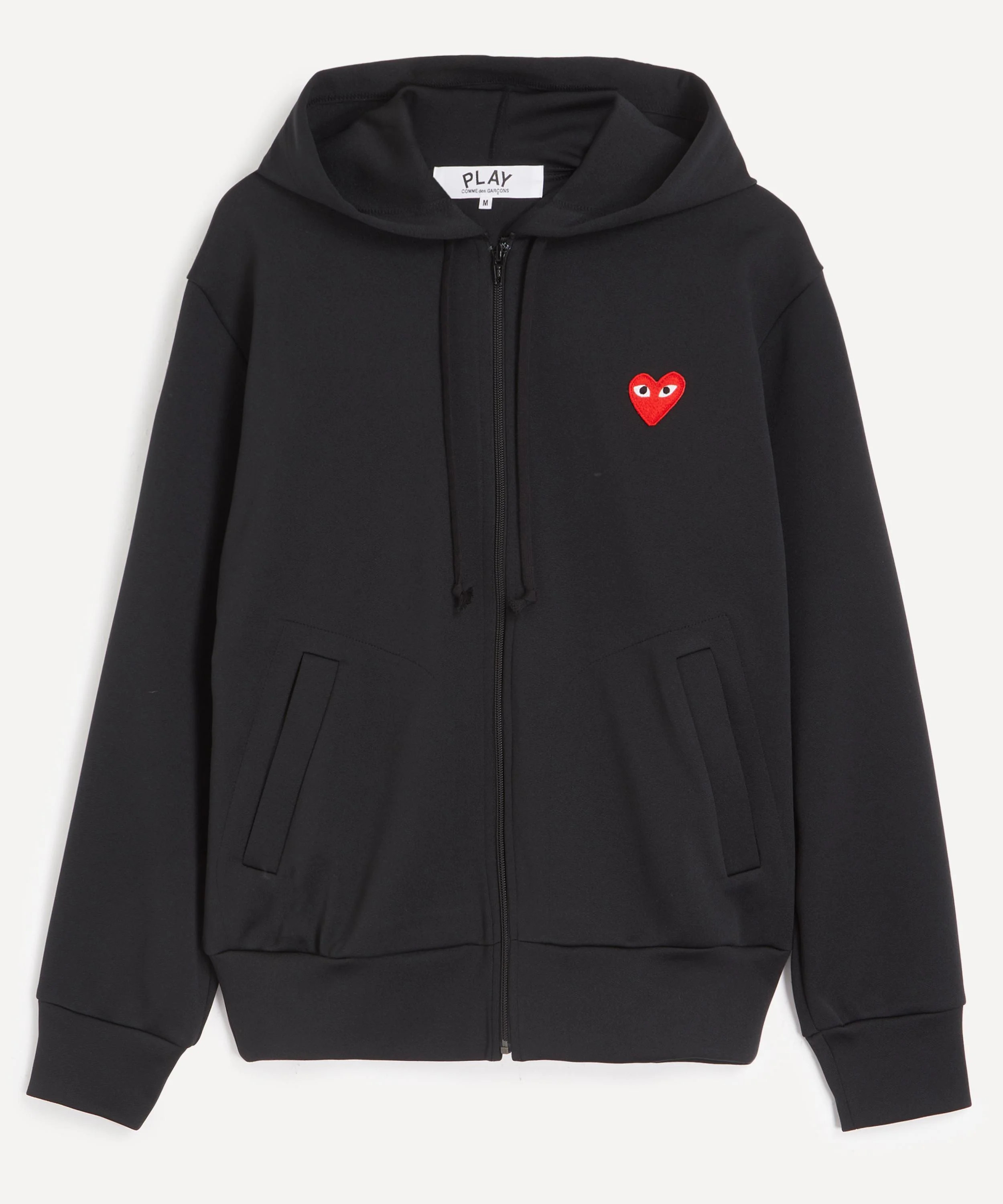 Black Small Heart Zip-Up Sweatshirt - 1