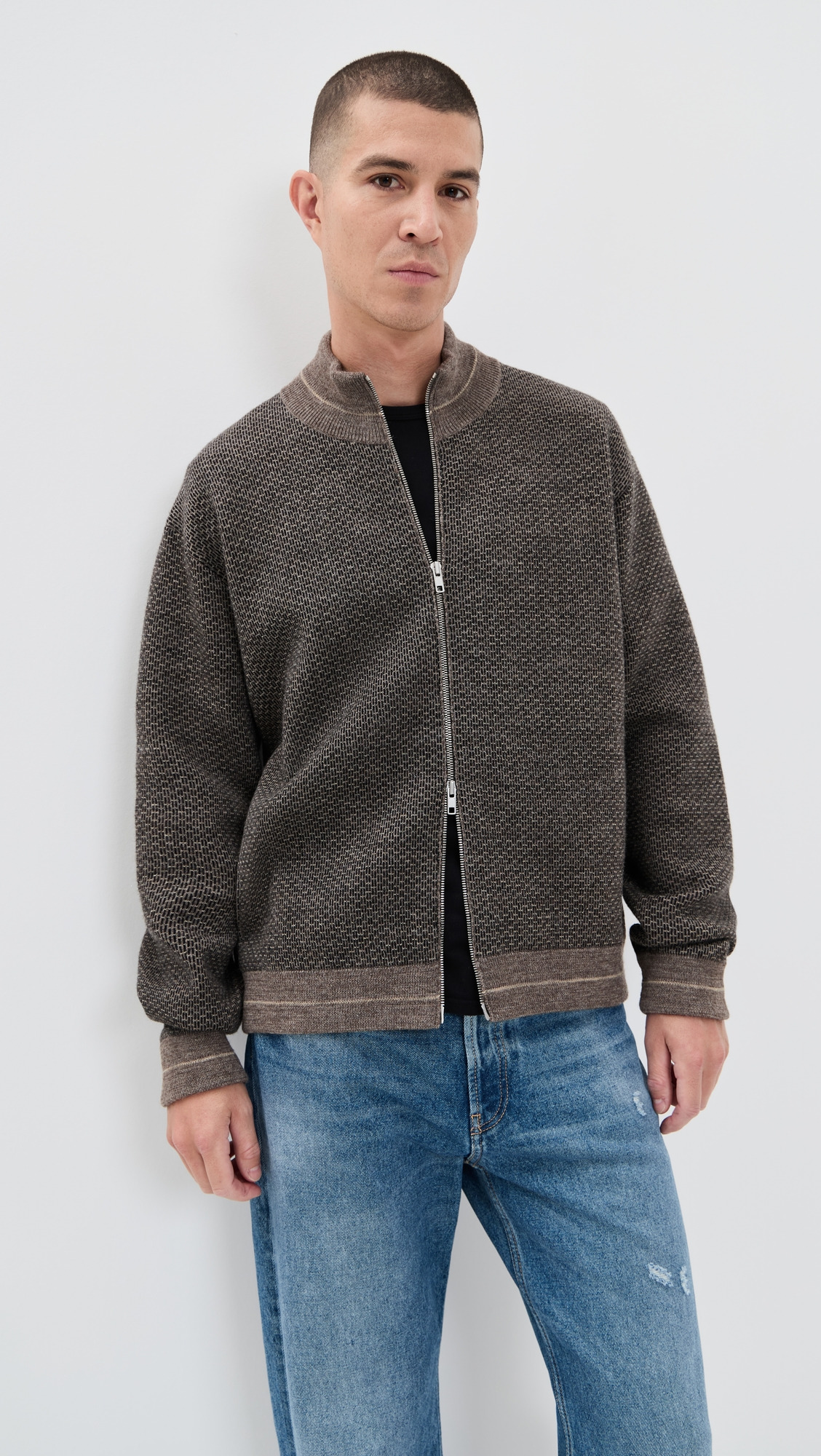 Knit Zip Cardigan - 6
