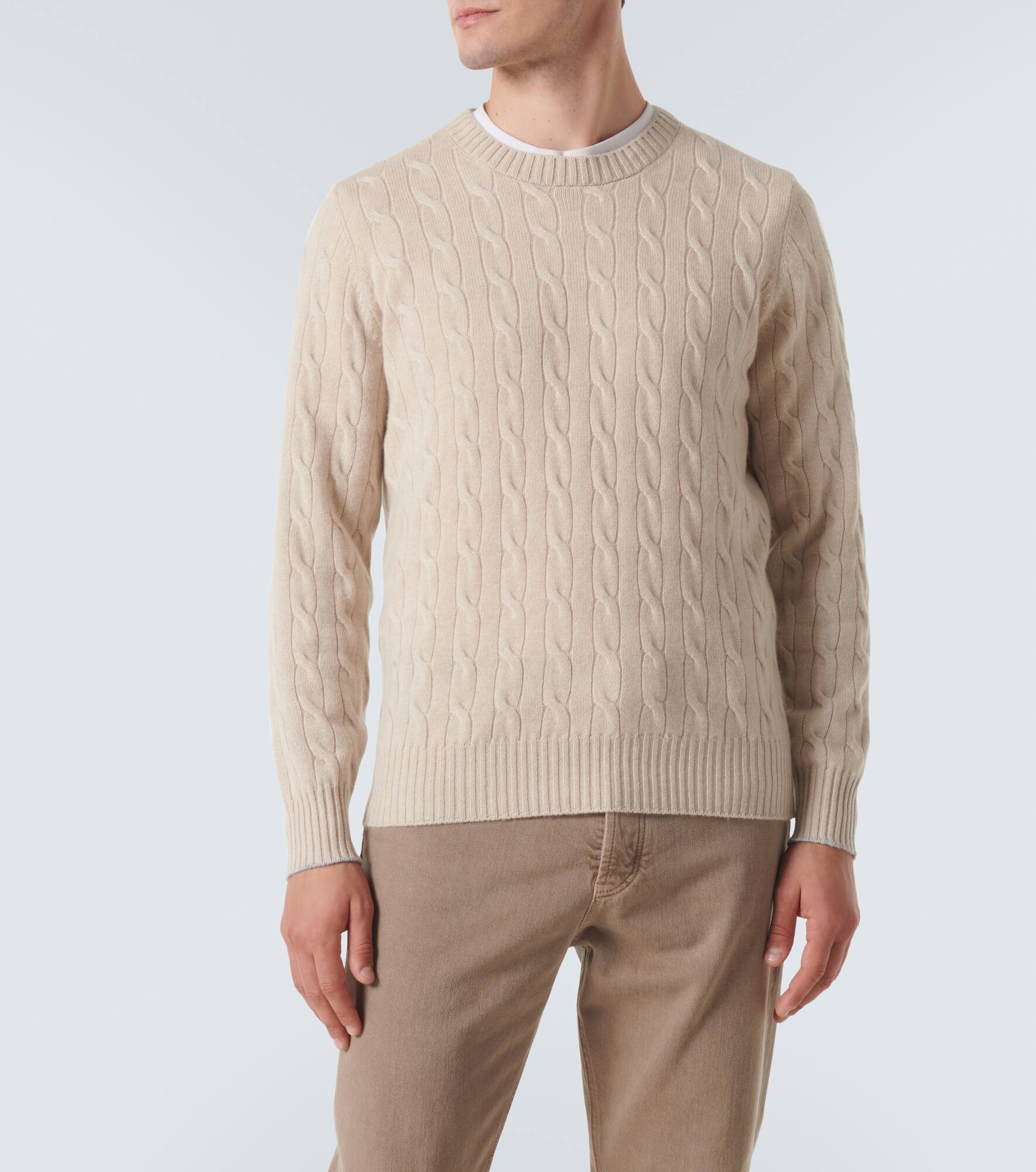 Cable-knit cashmere sweater - 3