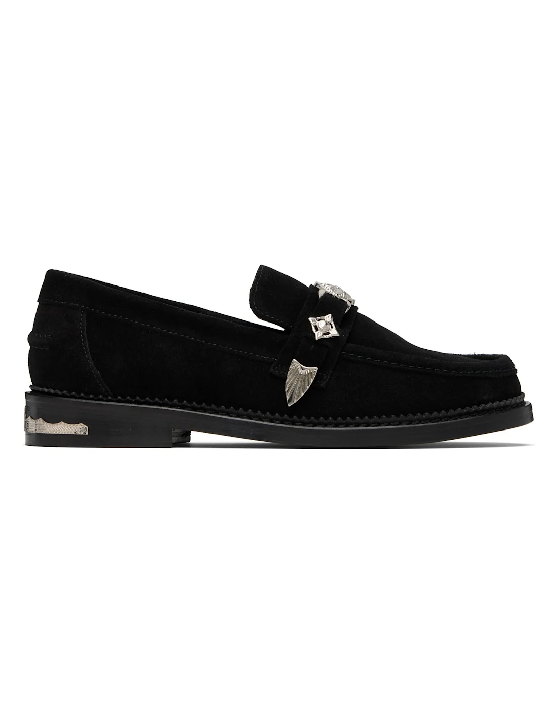 SSENSE Exclusive Black Metal Loafers - 1