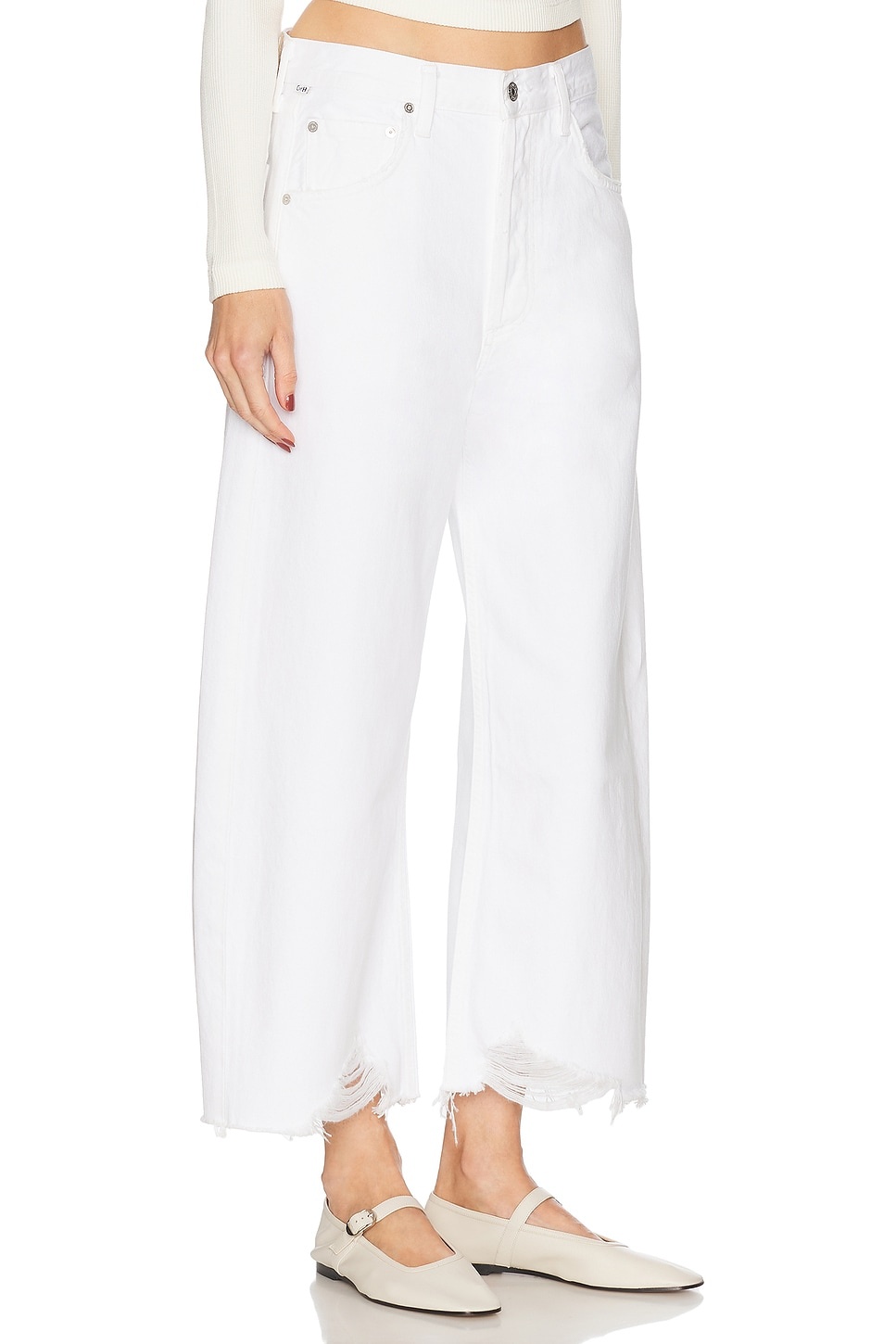 Ayla Undone Hem Crop - 2