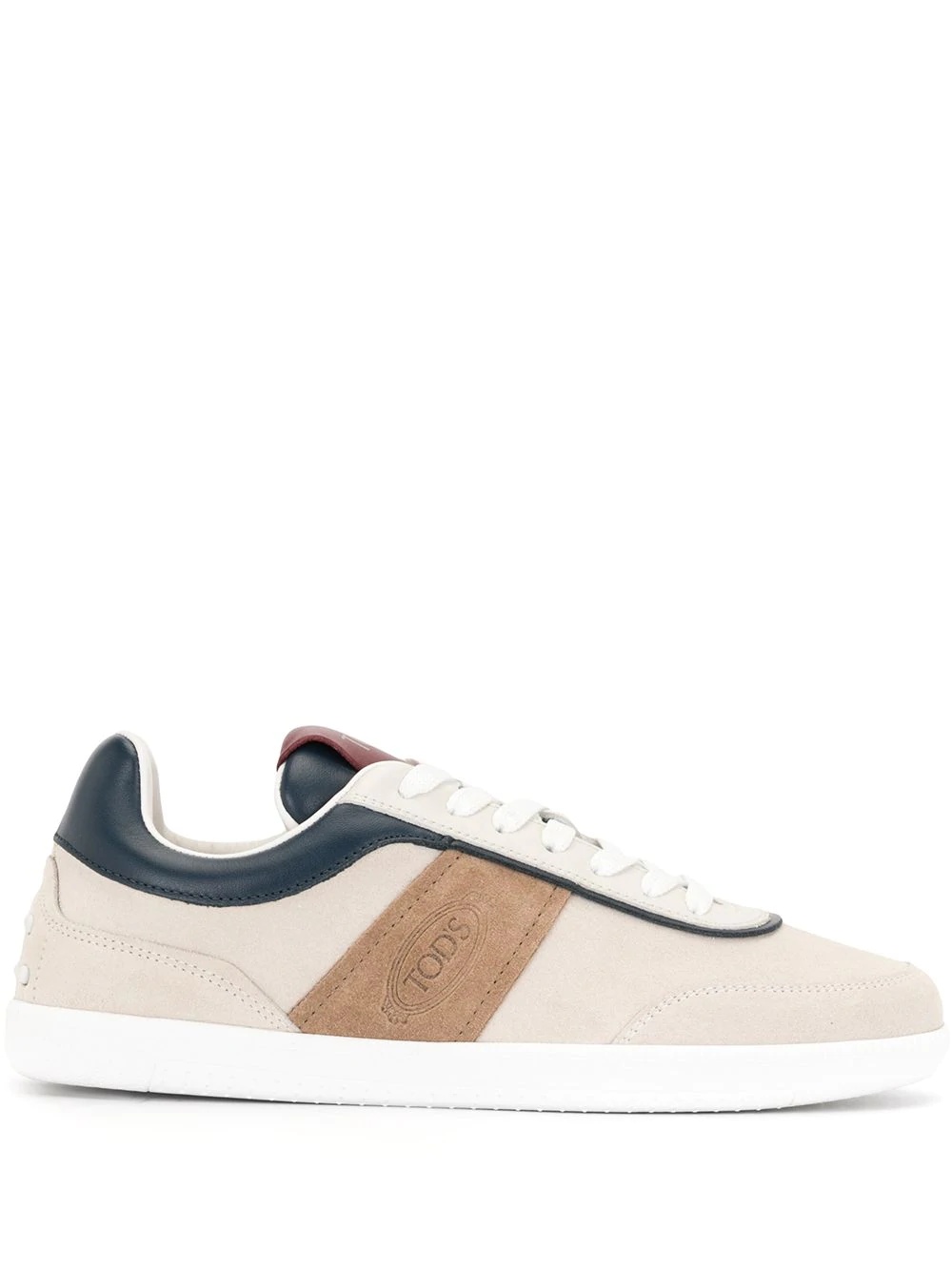 panelled low-top sneakers - 1