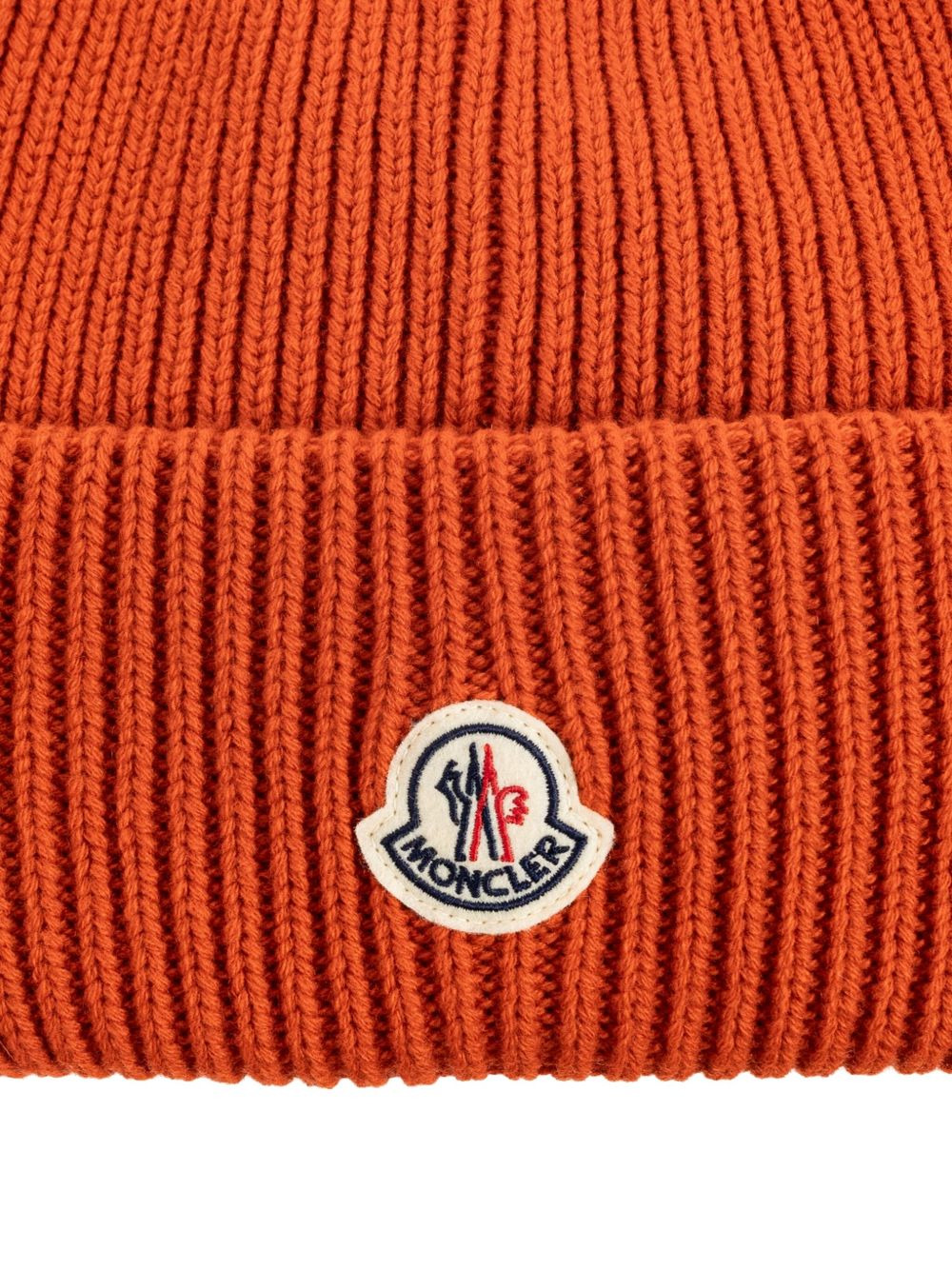 ribbed logo-patch beanie - 3
