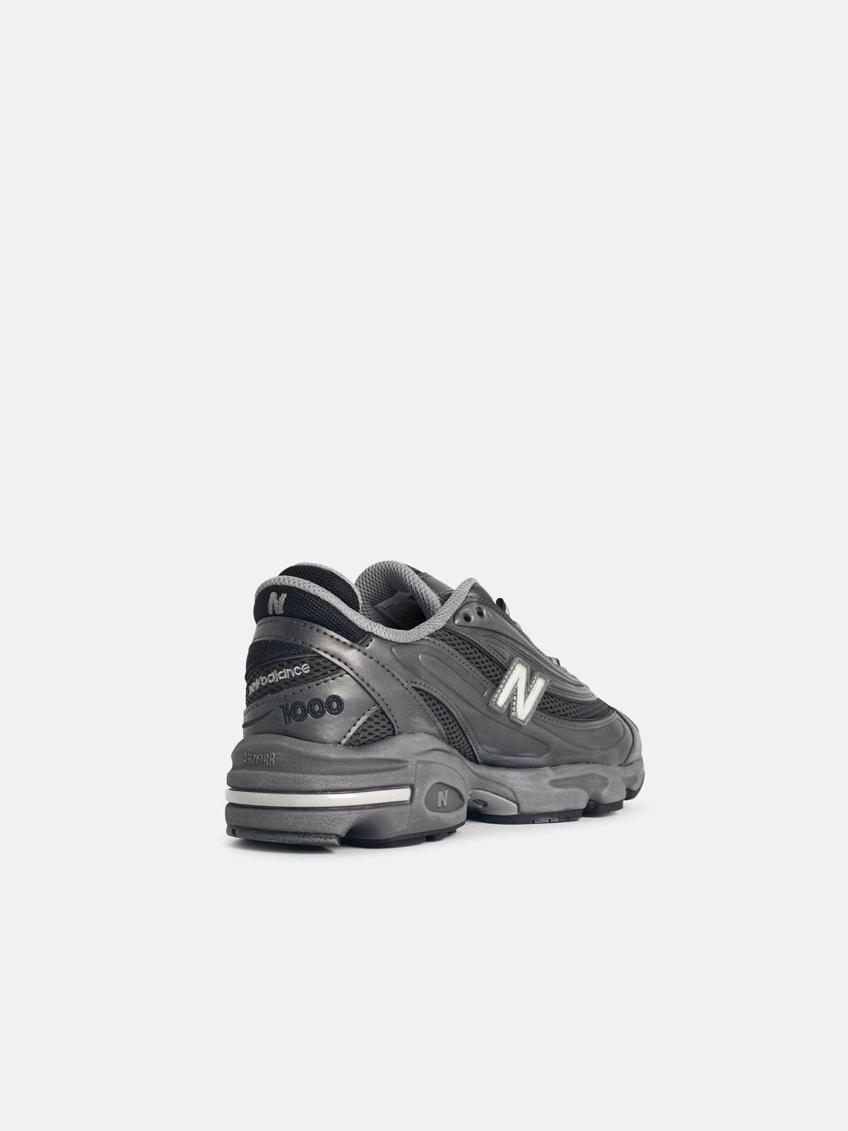 '1000' GREY FABRIC BLEND SNEAKERS - 3
