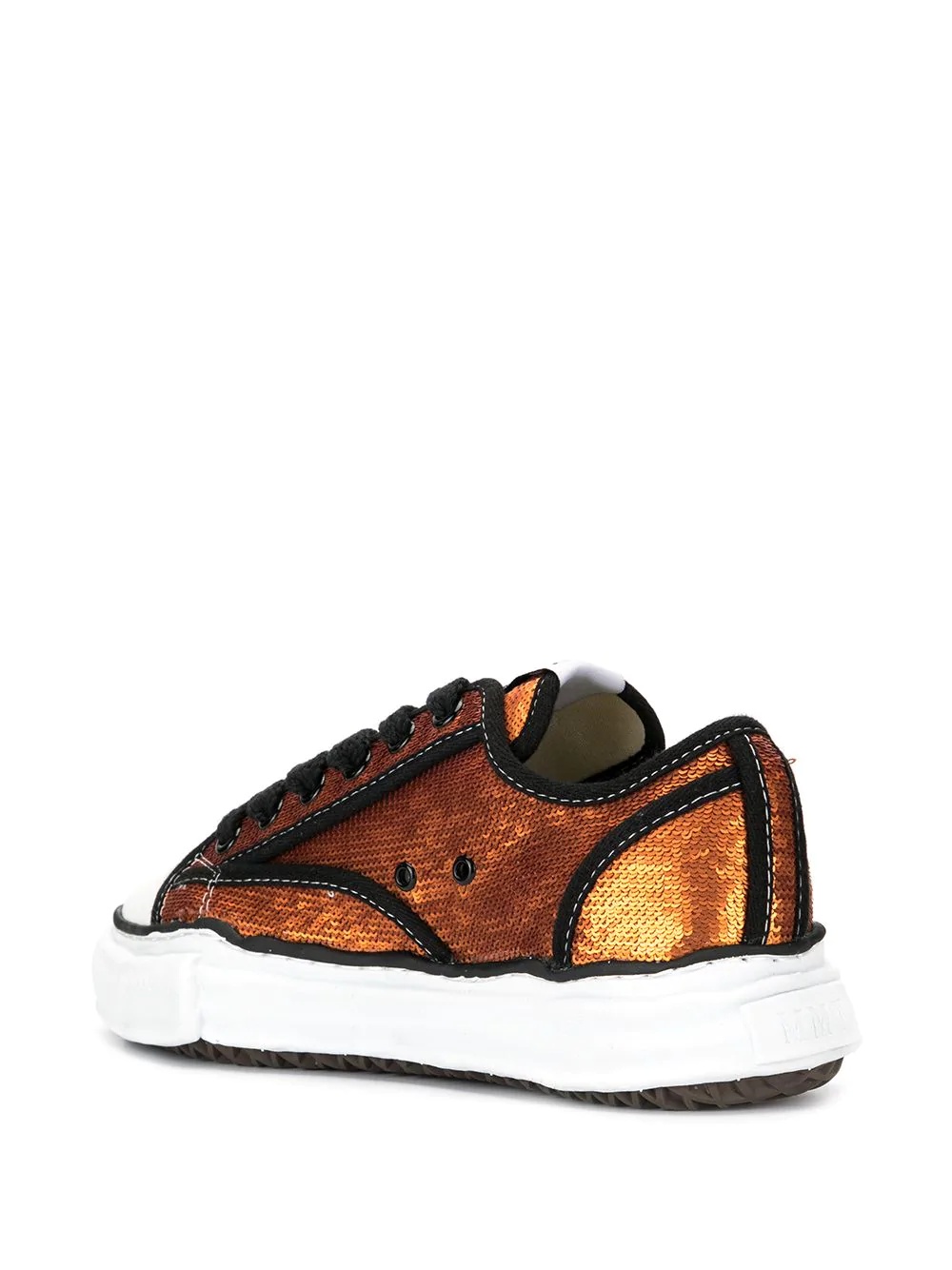 sequin-embroidered low-top trainers - 3