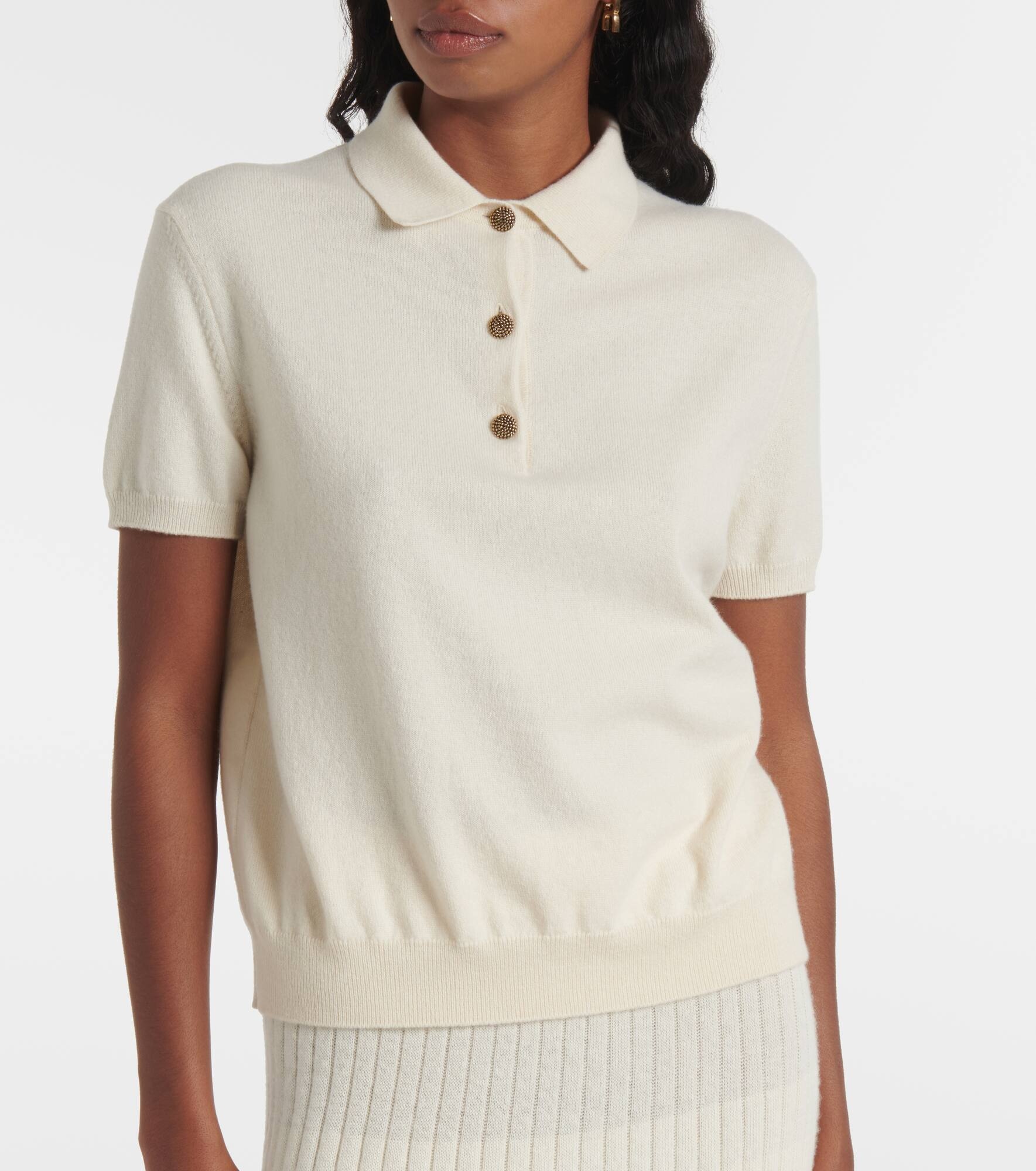 Cashmere polo shirt - 5