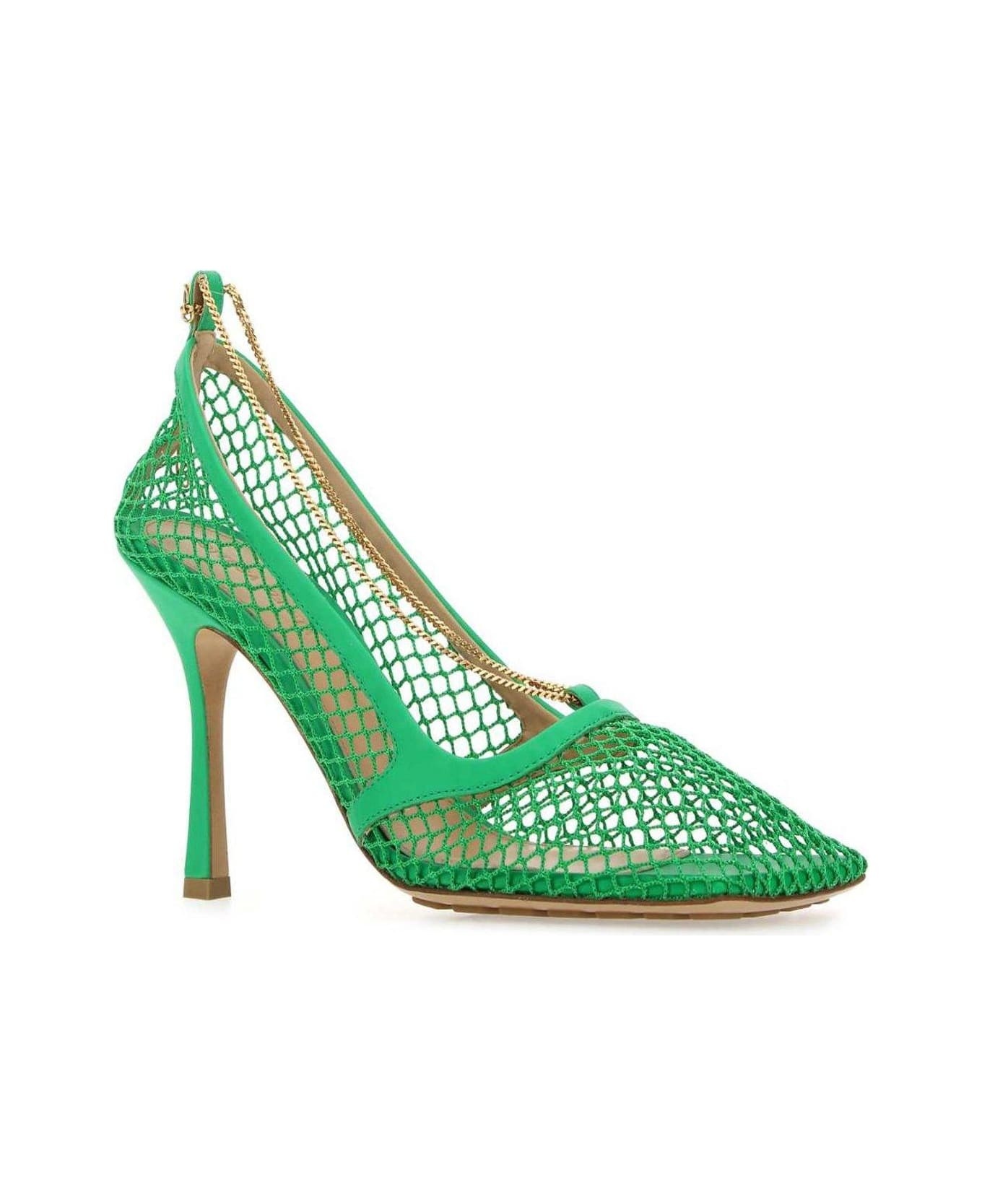 Mesh Square-toe Pumps - 2