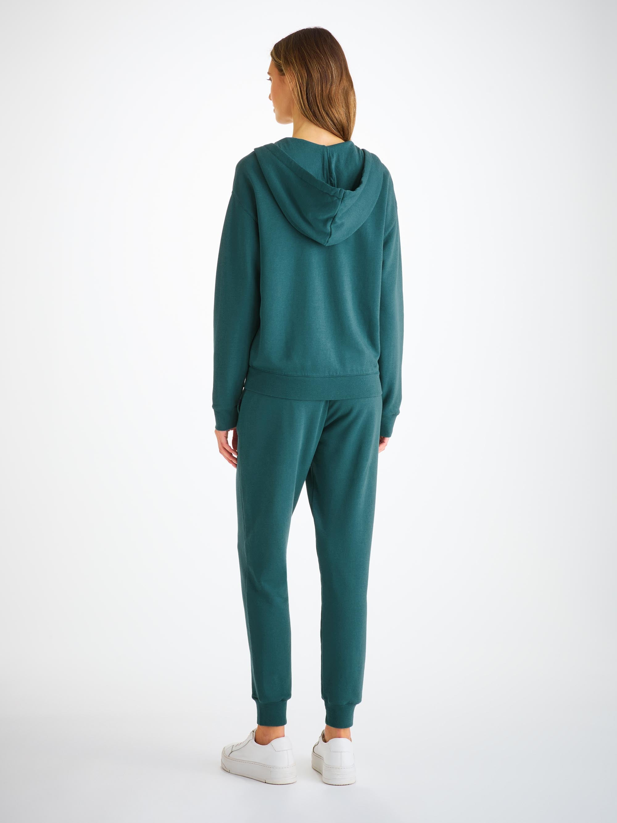 Women's Hoodie Quinn Cotton Modal Pine Green - 4