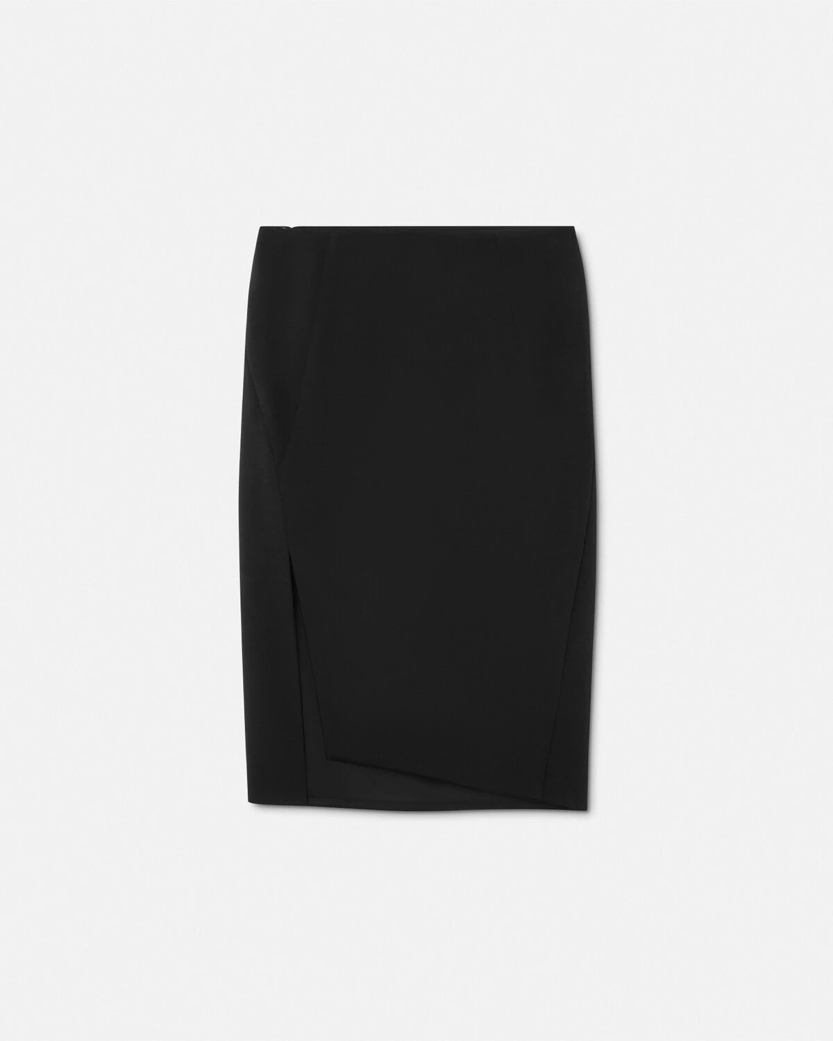 Wool-Blend Slit Pencil Skirt - 1