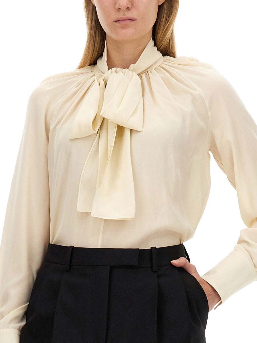 Givenchy Women Silk Shirt With Lavalliére Collar - 3