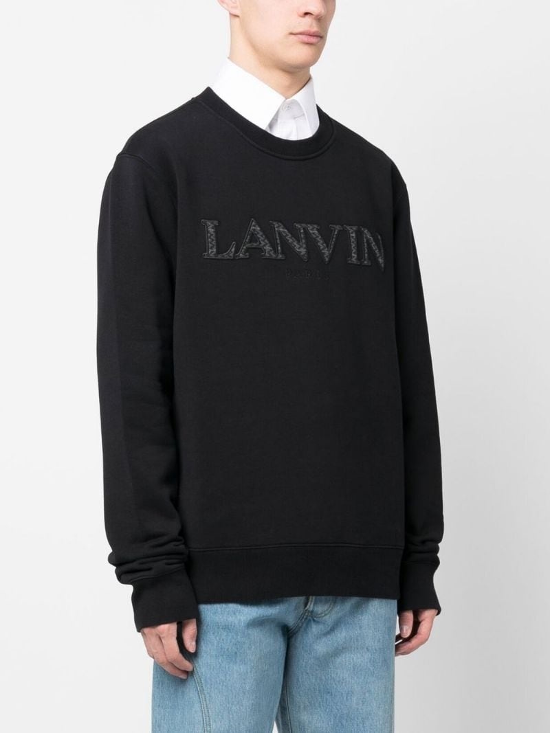 embroidered-logo sweatshirt - 3