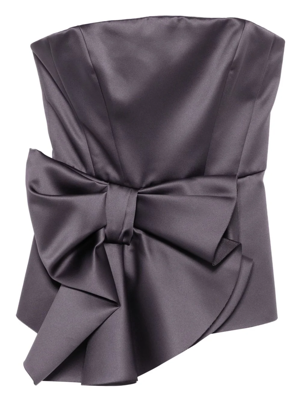 bow-detail bustier top - 1
