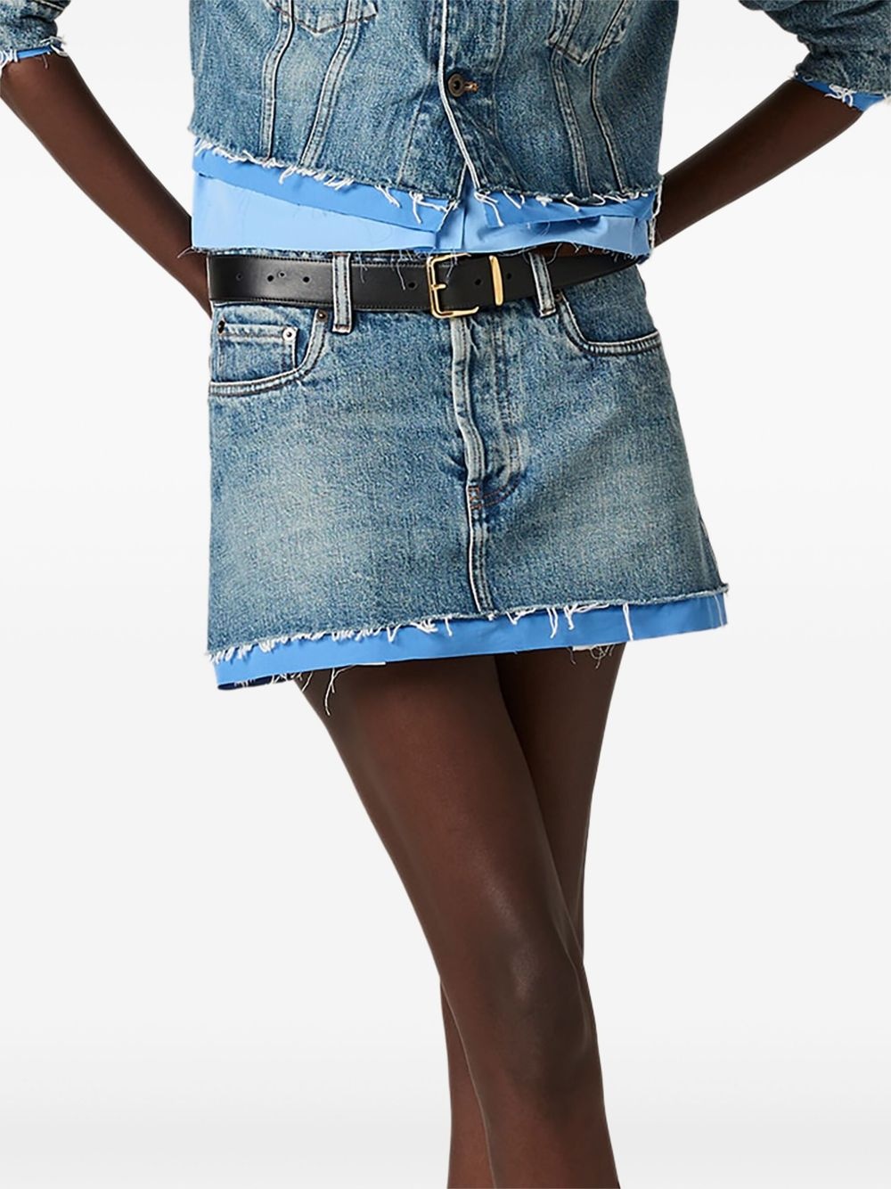 denim mini skirt - 2