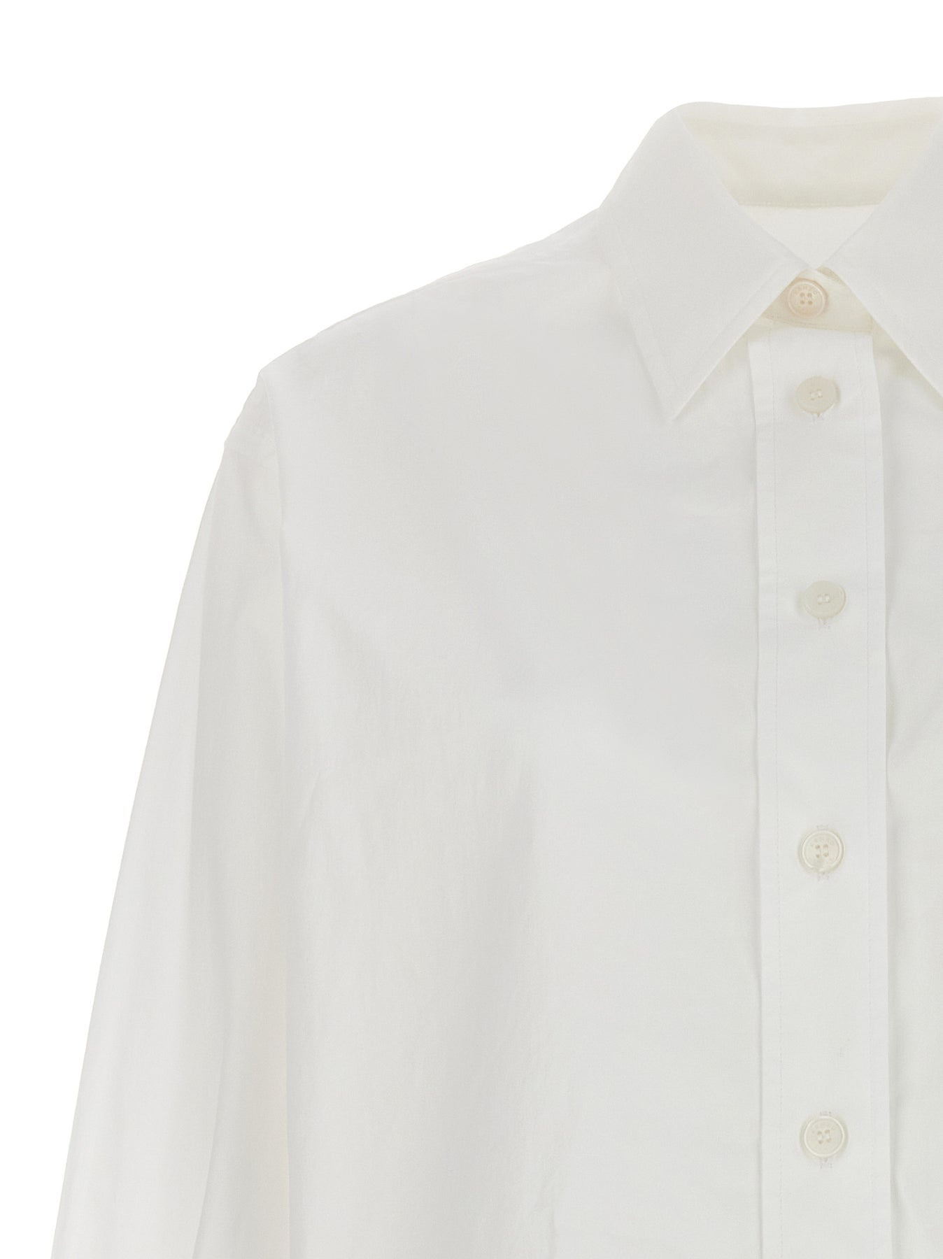 Embroidered Logo Shirt Shirt, Blouse White - 3